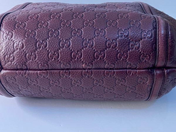 Gucci GG Burgundy Guccissima Hobo Bag-handbag-Gucci-The Closet Egypt