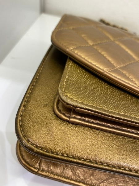 Chanel Metallic Gold Flap Bag-handbag-Chanel-The Closet Egypt