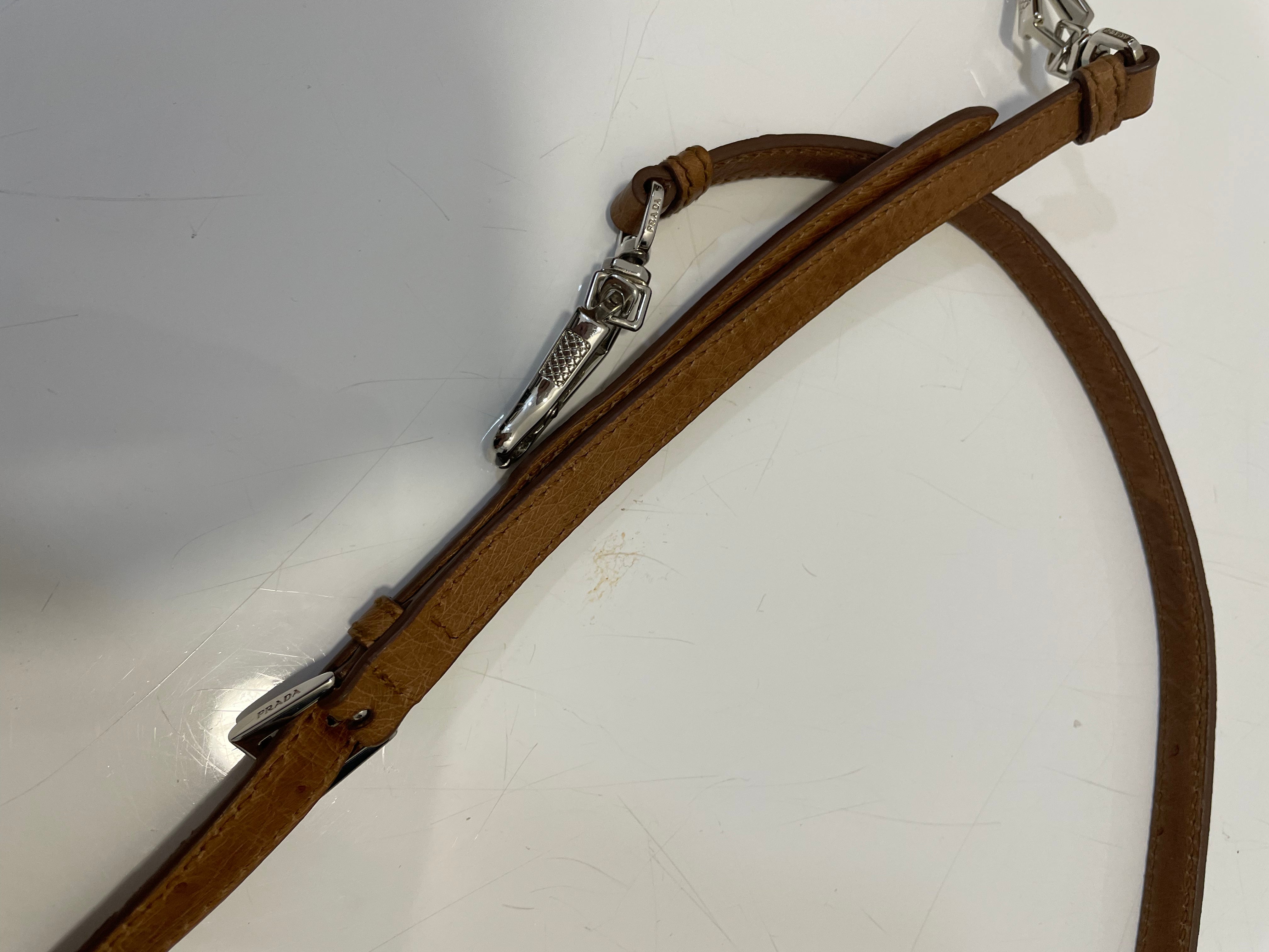 Prada Camel Ostrich Tote Bag-handbag-Prada-The Closet Egypt