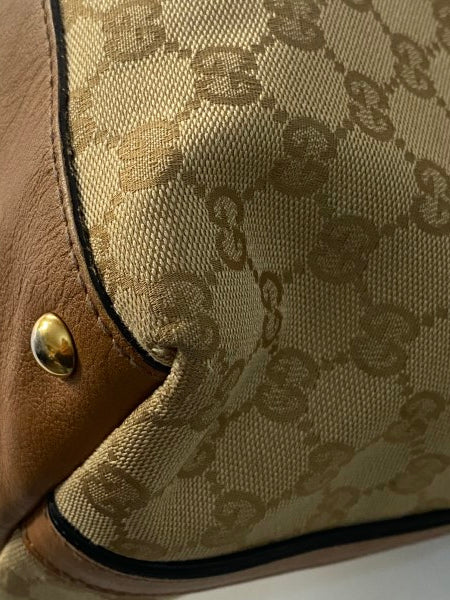 Gucci Brown GG Supreme Logo Web Shoulder Bag-handbag-Gucci-The Closet Egypt