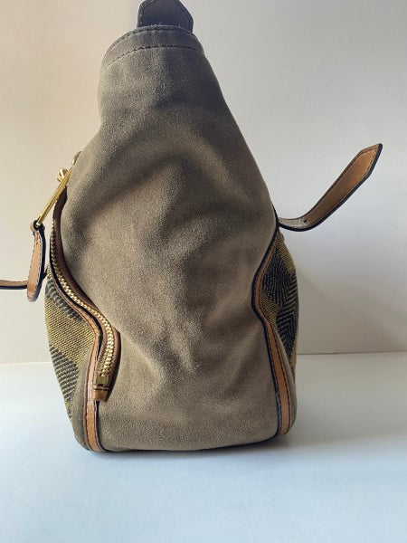Burberry Brown Canvas and Leather Tote Bag-handbag-Burberry-The Closet Egypt