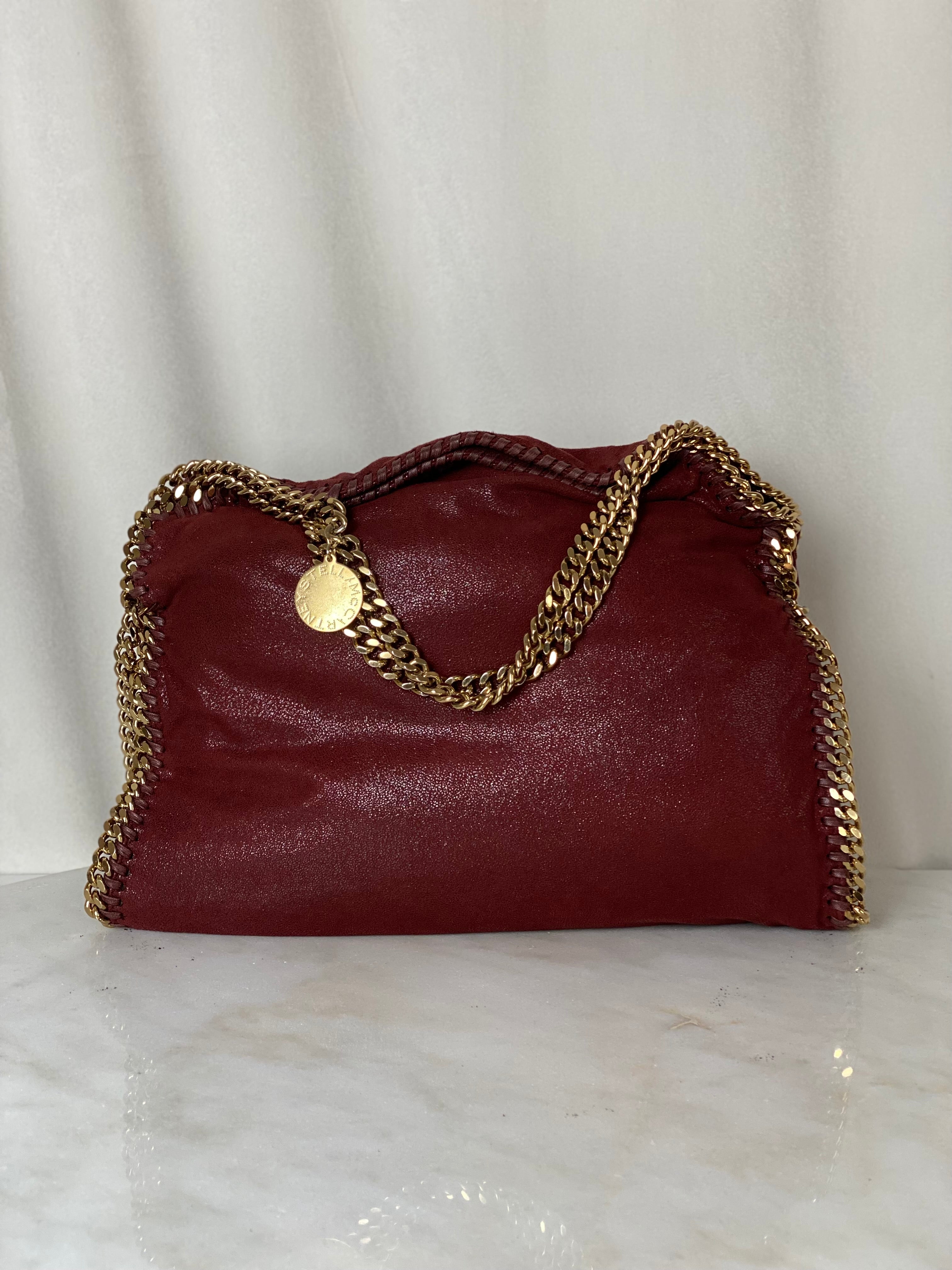 Stella Mccartney Red Fold Over Falabella Tote Bag-handbag-Stella Mccartney-The Closet Egypt