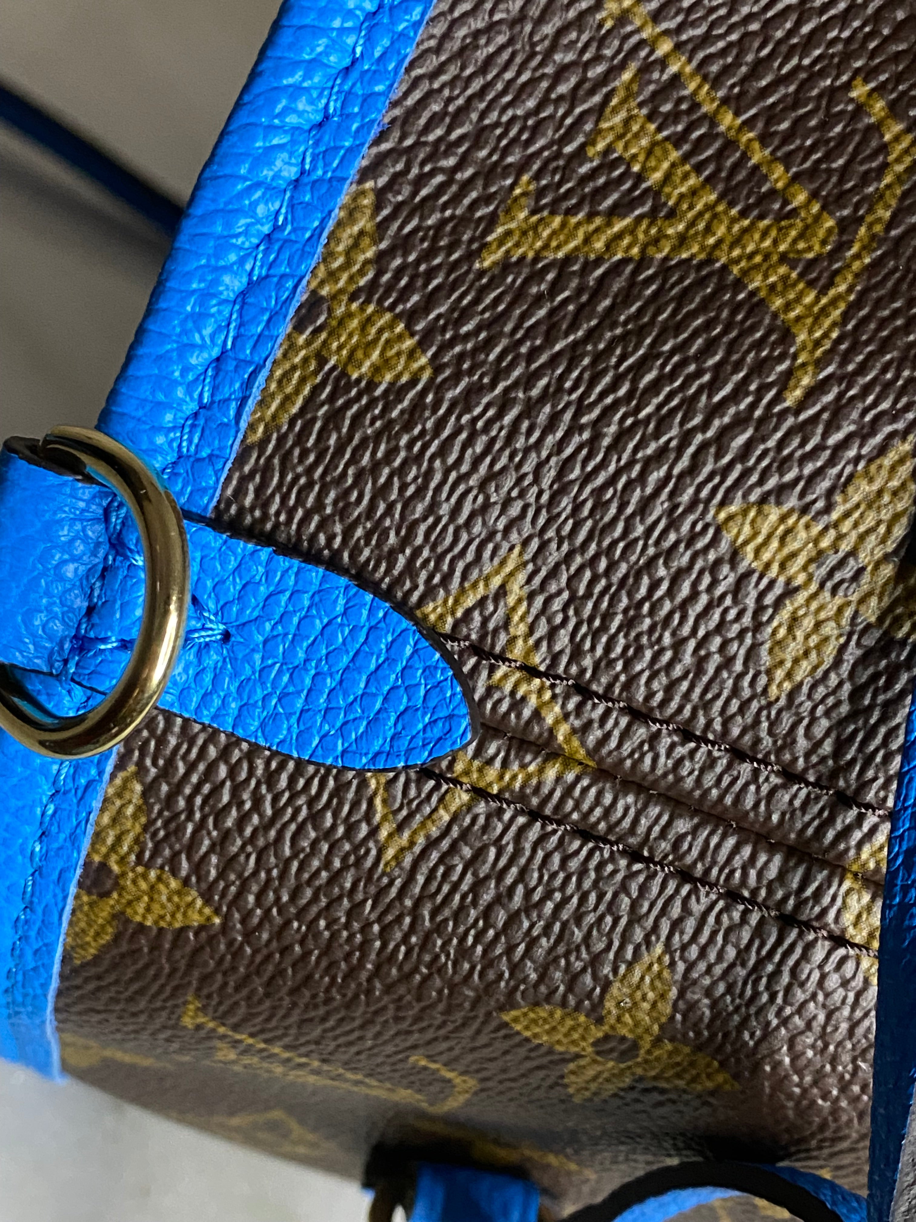 Louis Vuitton Monogram Turquoise Neverfull Inside Out Bag