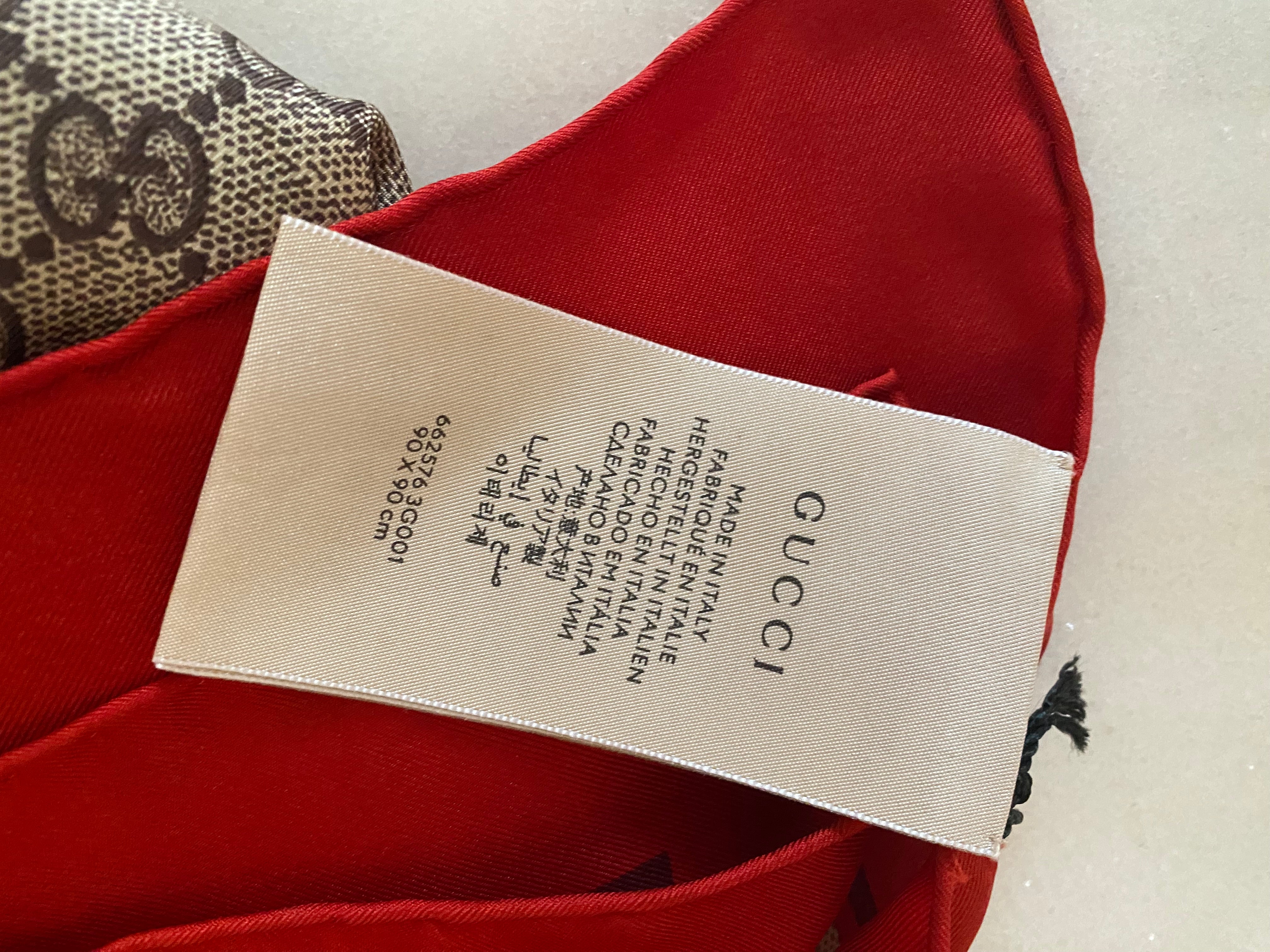 Gucci Multicolor GG Horsebit Silk Scarf 90-Scarf-Gucci-The Closet Egypt