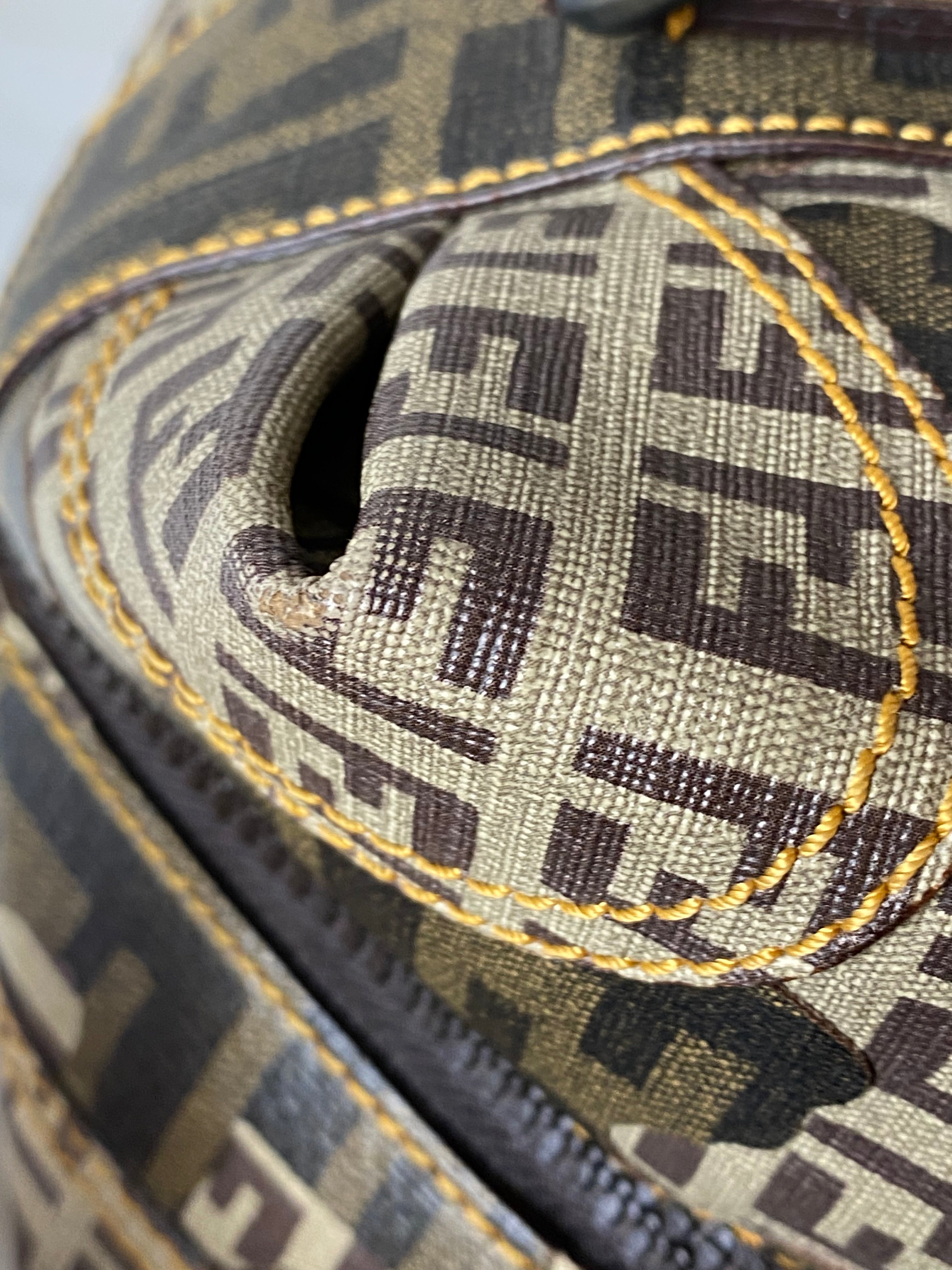 Fendi Tobacco Zucca Boston L.E Top Handle Bag-handbag-Fendi-The Closet Egypt