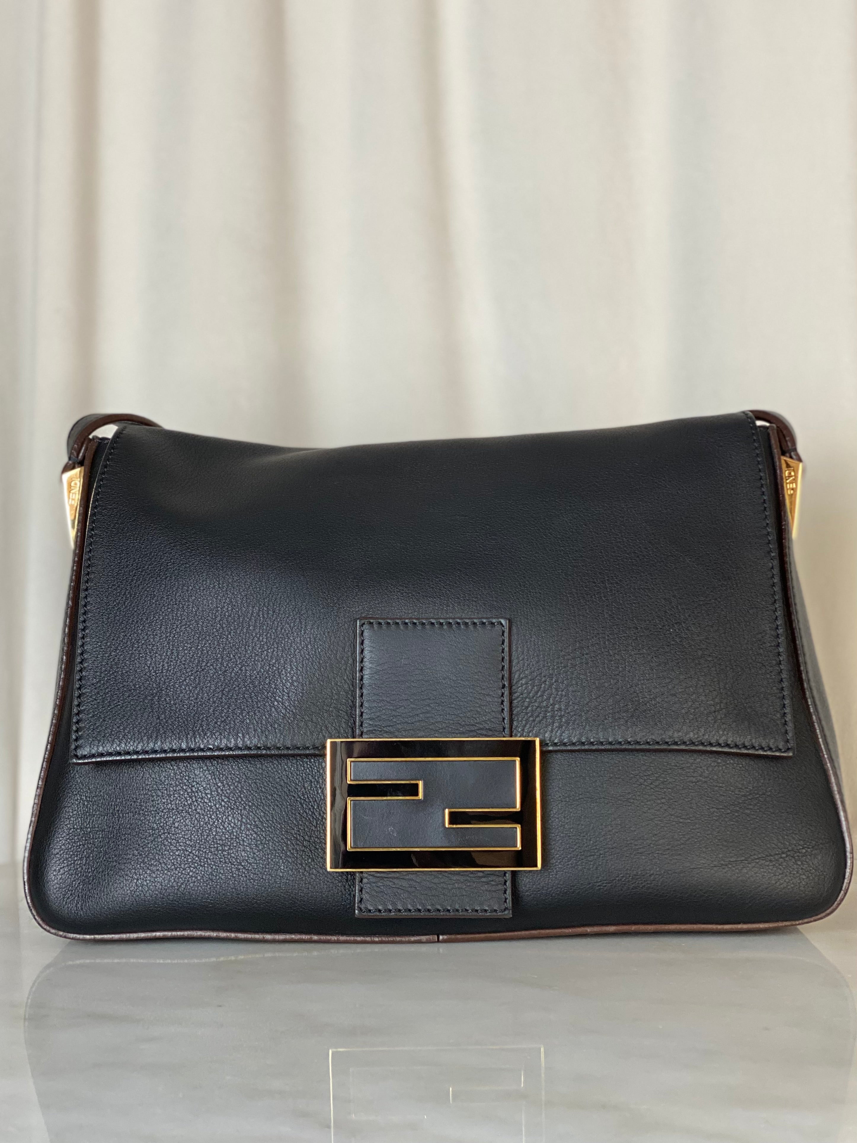 Fendi Black FF Lock Hobo Bag-handbag-Fendi-The Closet Egypt