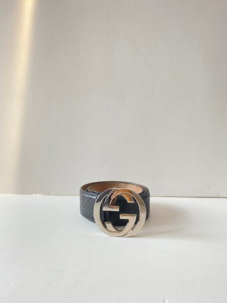 Gucci Black GG Guccissima Belt 34-Belt-Gucci-The Closet Egypt