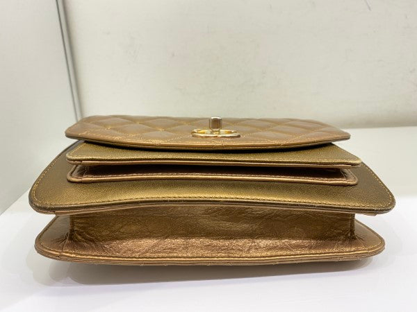 Chanel Metallic Gold Flap Bag-handbag-Chanel-The Closet Egypt