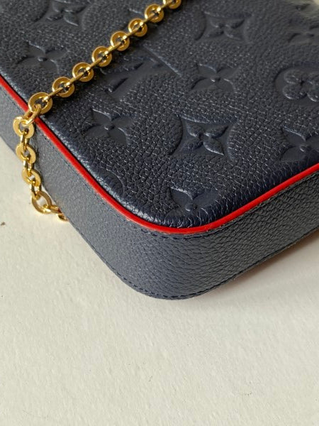 Louis Vuitton Navy Blue Monogram Empreinte Felicie Clutch-Clutch-Louis Vuitton-The Closet Egypt