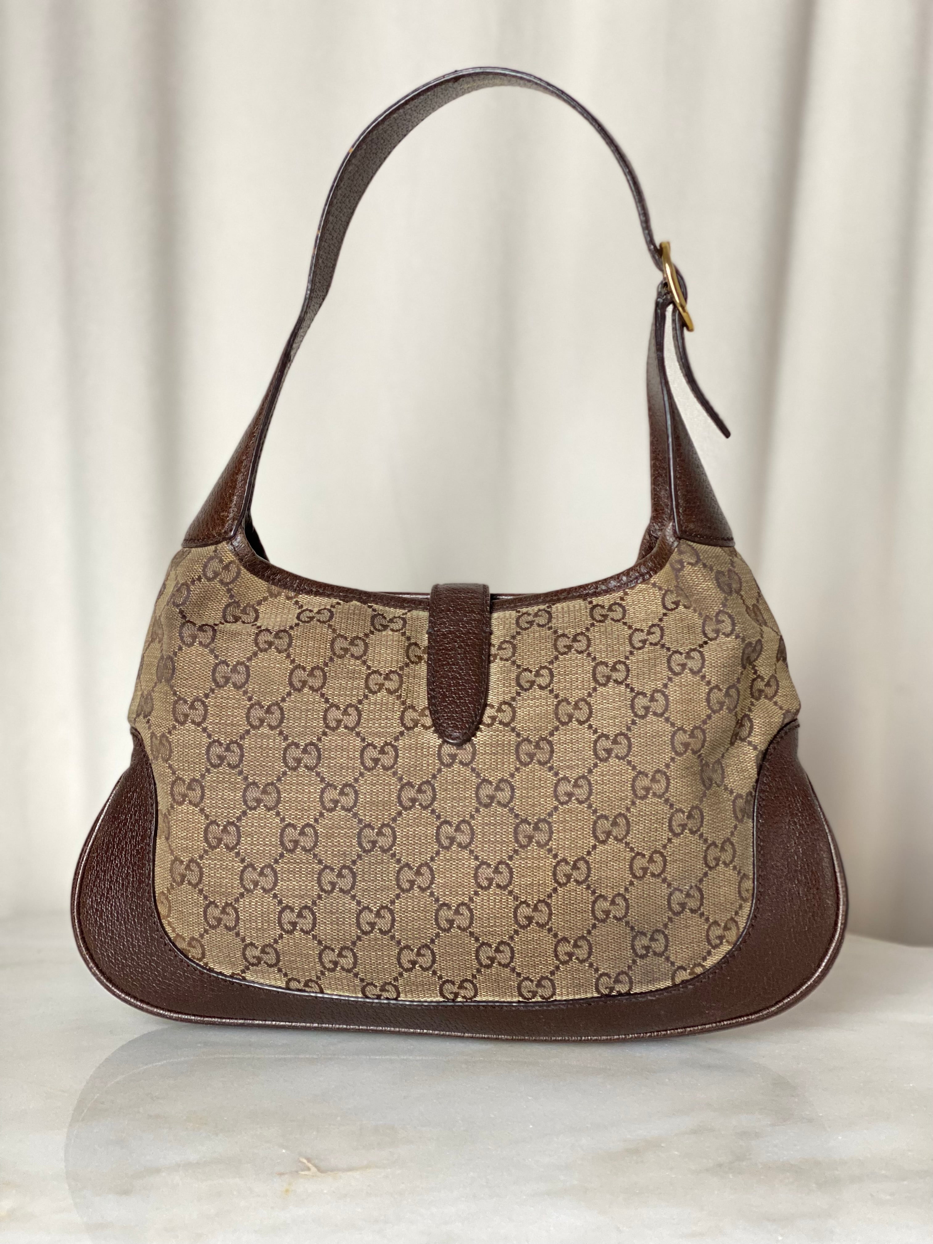 Gucci Burgundy GG Supreme Jackie 1961 Shoulder Bag