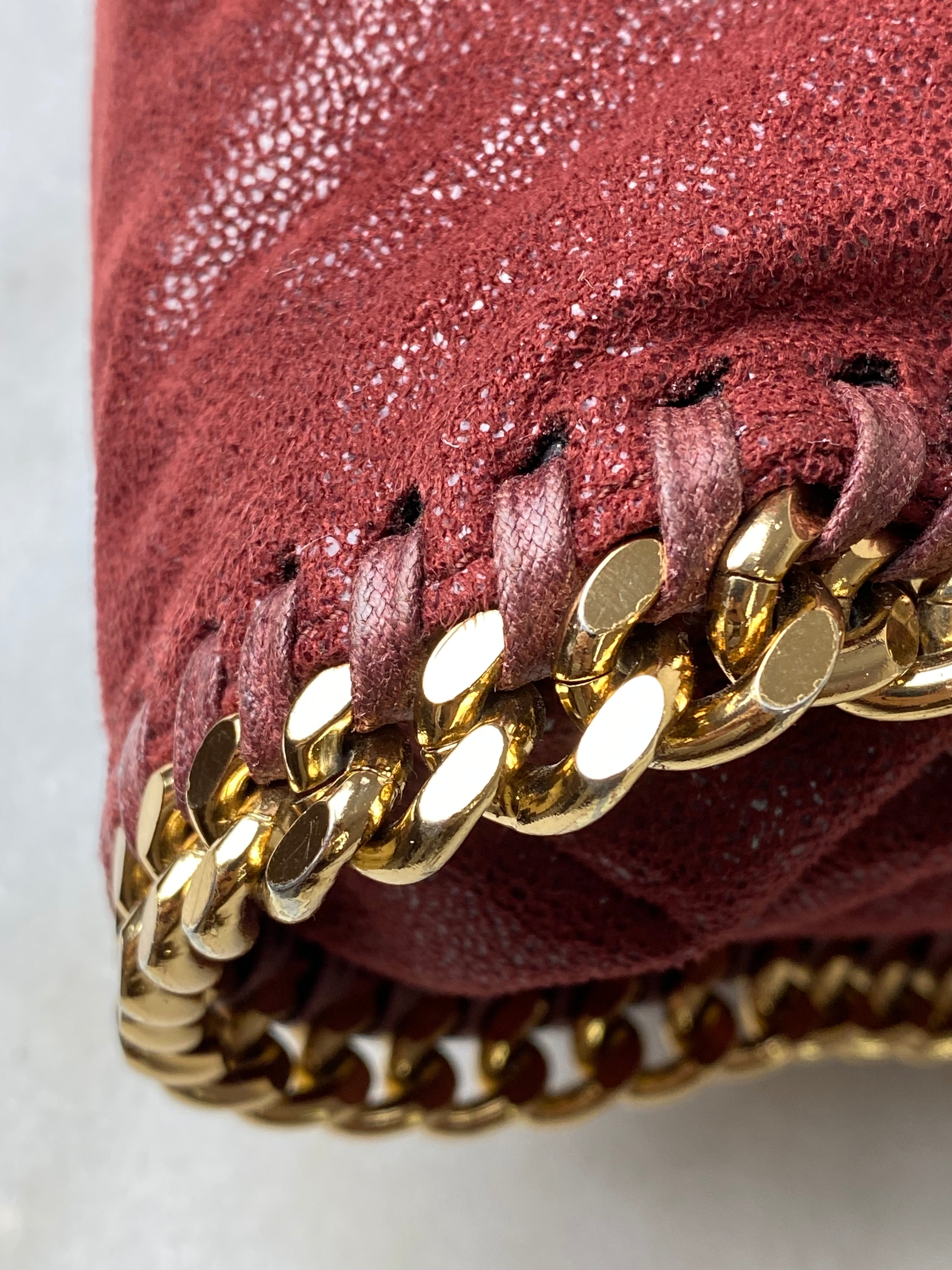Stella Mccartney Red Fold Over Falabella Tote Bag-handbag-Stella Mccartney-The Closet Egypt