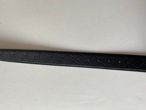 Gucci Black GG Guccissima Belt 34-Belt-Gucci-The Closet Egypt