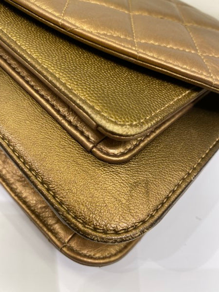 Chanel Metallic Gold Flap Bag-handbag-Chanel-The Closet Egypt