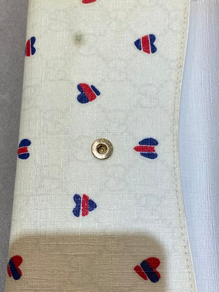 Gucci White GG Heart Print Continental Wallet-wallet-Gucci-The Closet Egypt