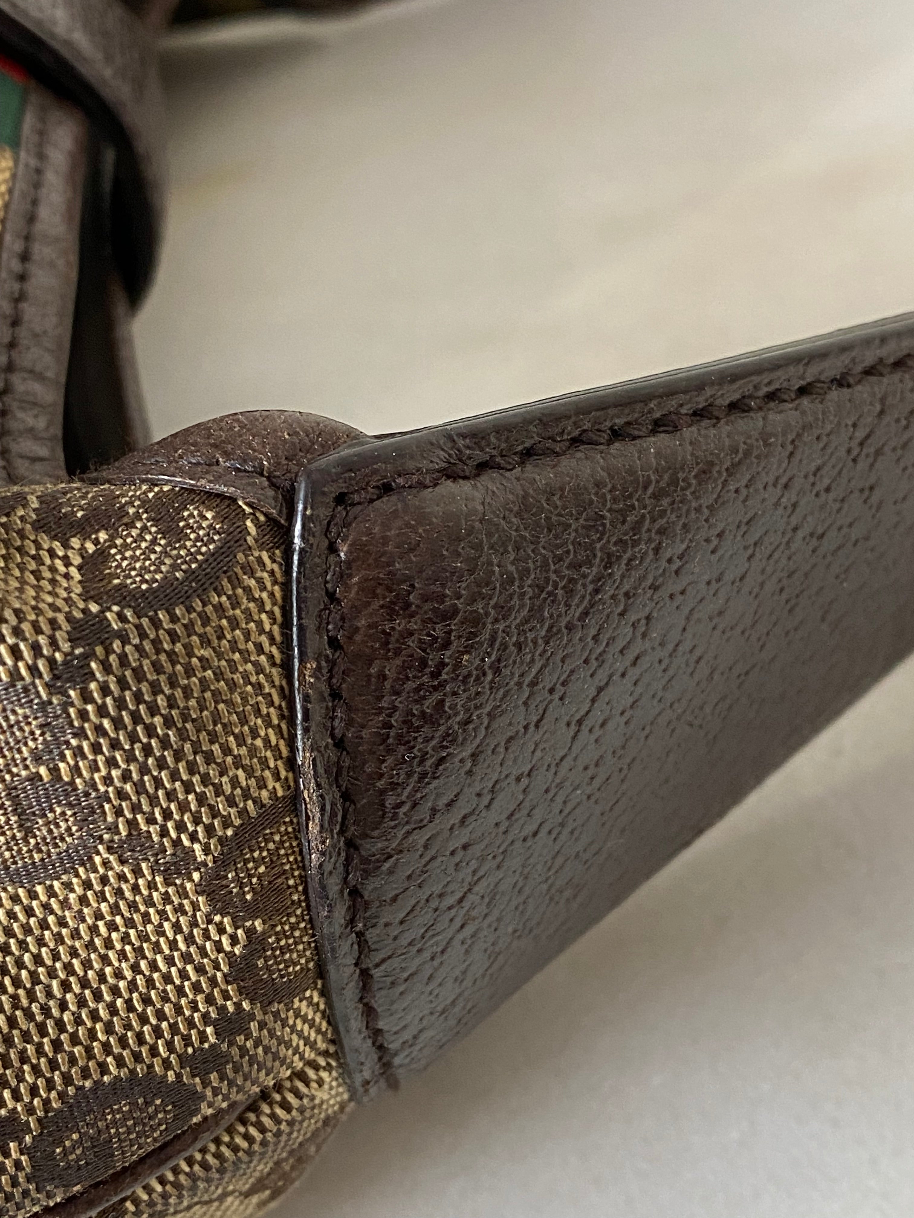 Gucci Burgundy GG Supreme Jackie 1961 Shoulder Bag