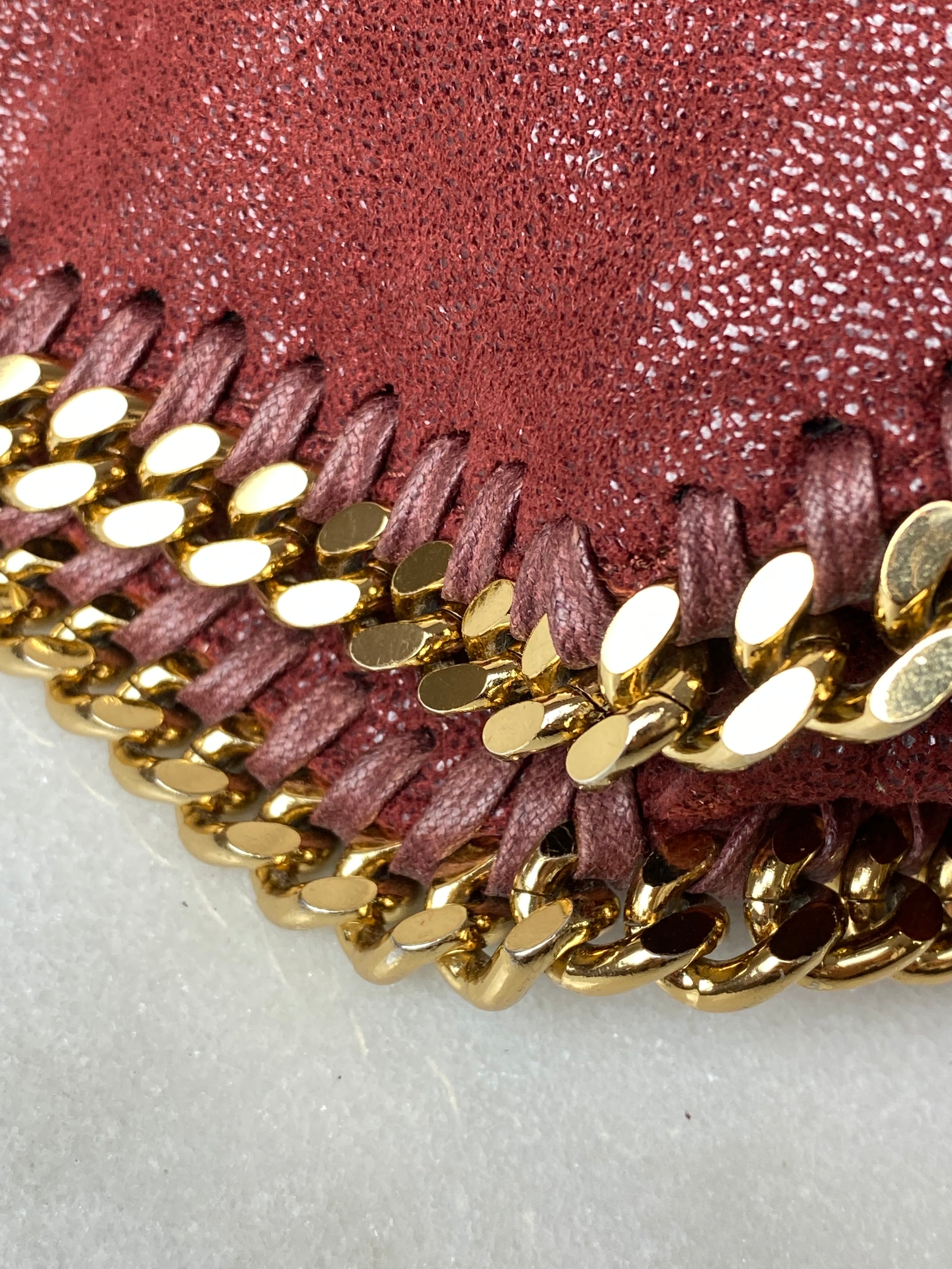 Stella Mccartney Red Fold Over Falabella Tote Bag-handbag-Stella Mccartney-The Closet Egypt