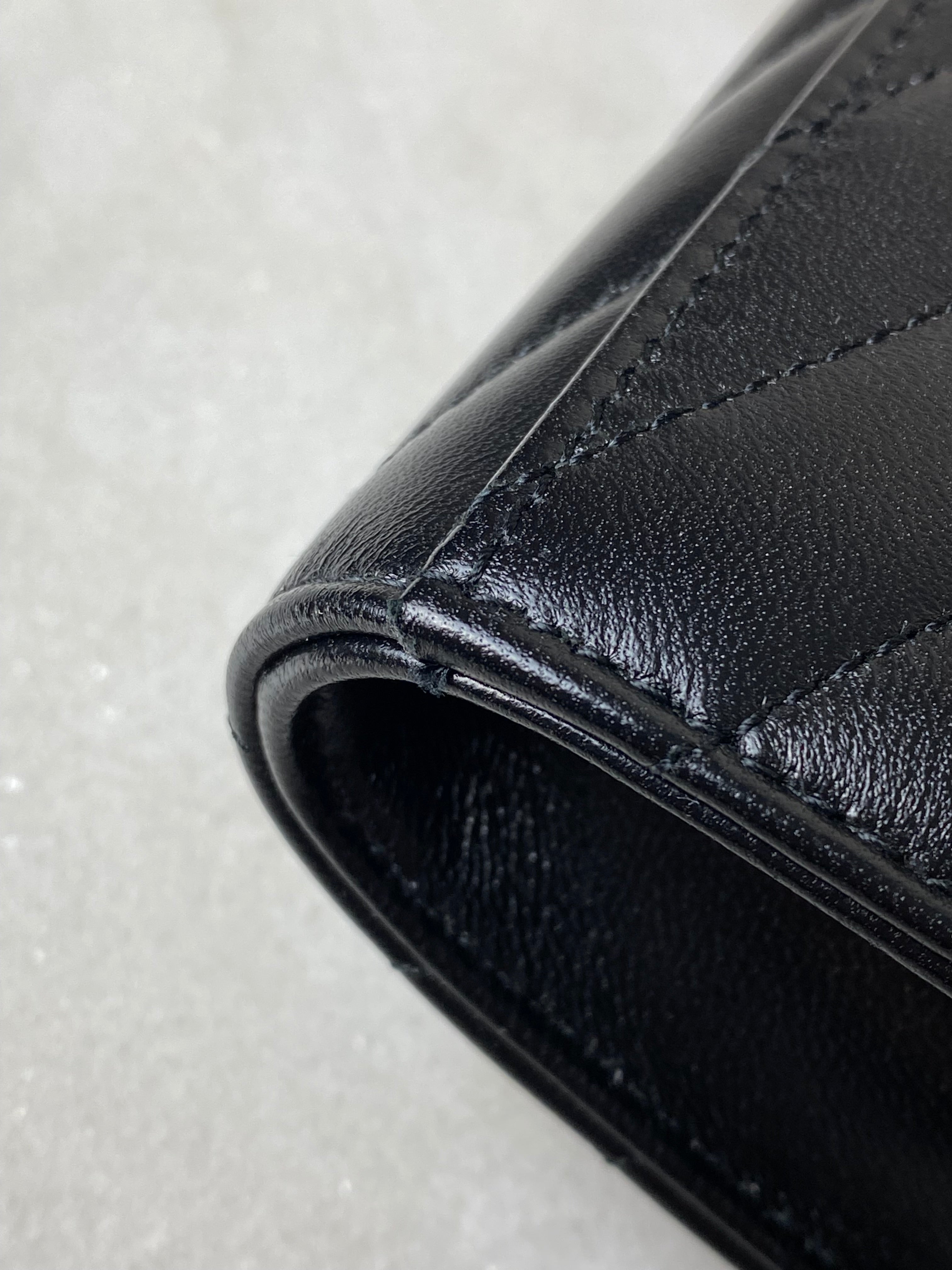 YSL Black Cassandre Matelasse Envelope Clutch-Clutch-YSL-The Closet Egypt