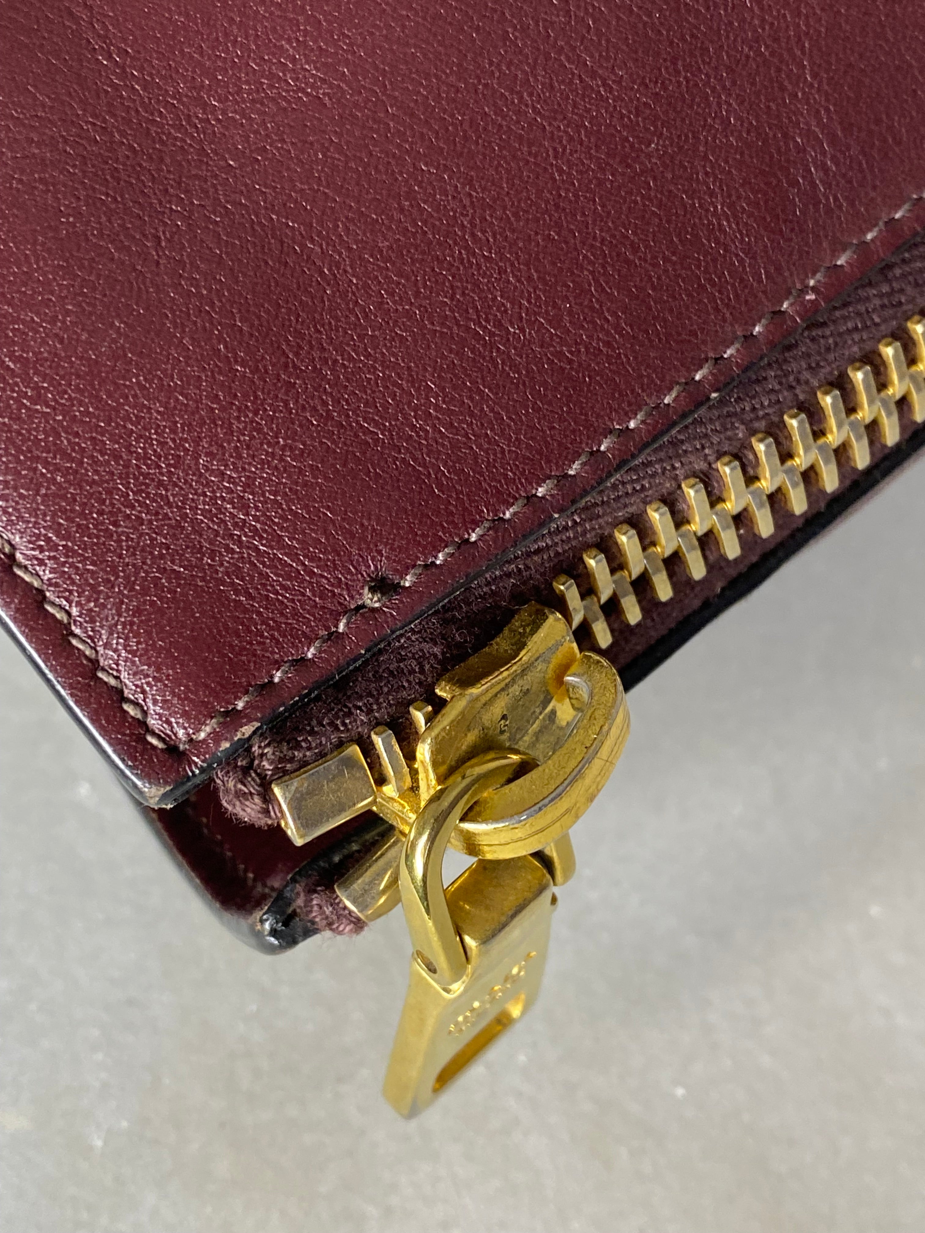 Prada Burgundy Tote Bag