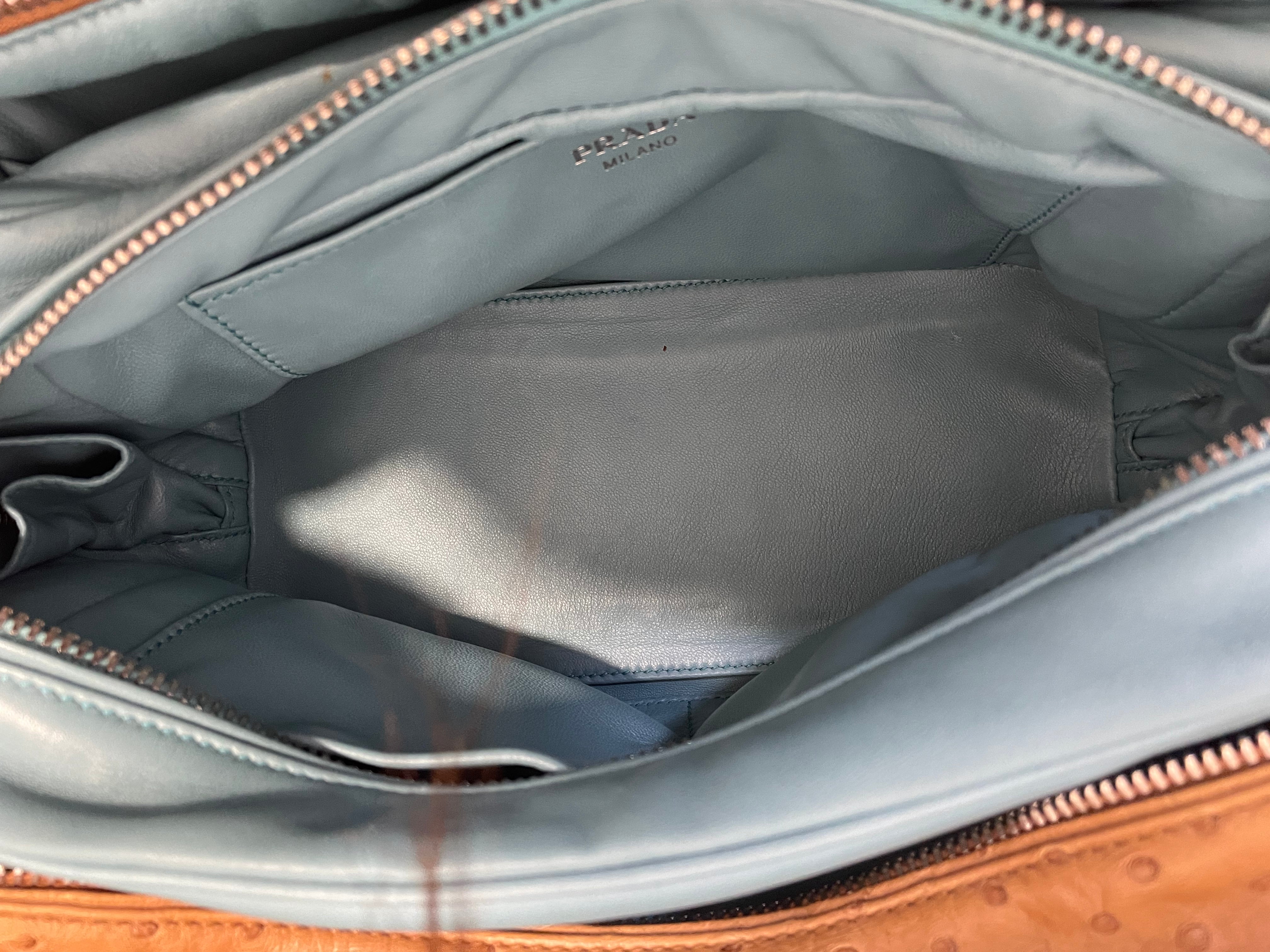 Prada Camel Ostrich Tote Bag-handbag-Prada-The Closet Egypt