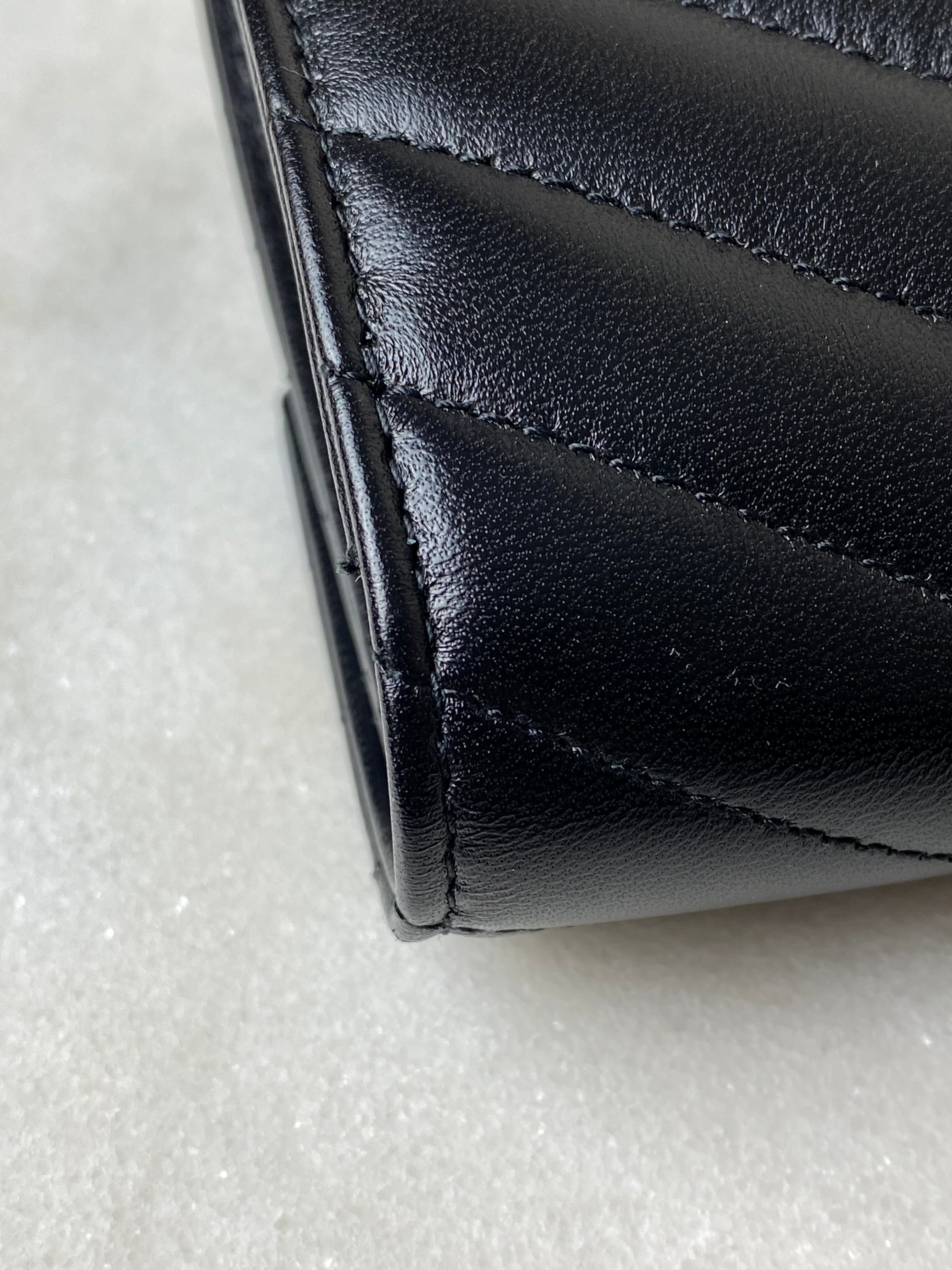 YSL Black Cassandre Matelasse Envelope Clutch-Clutch-YSL-The Closet Egypt