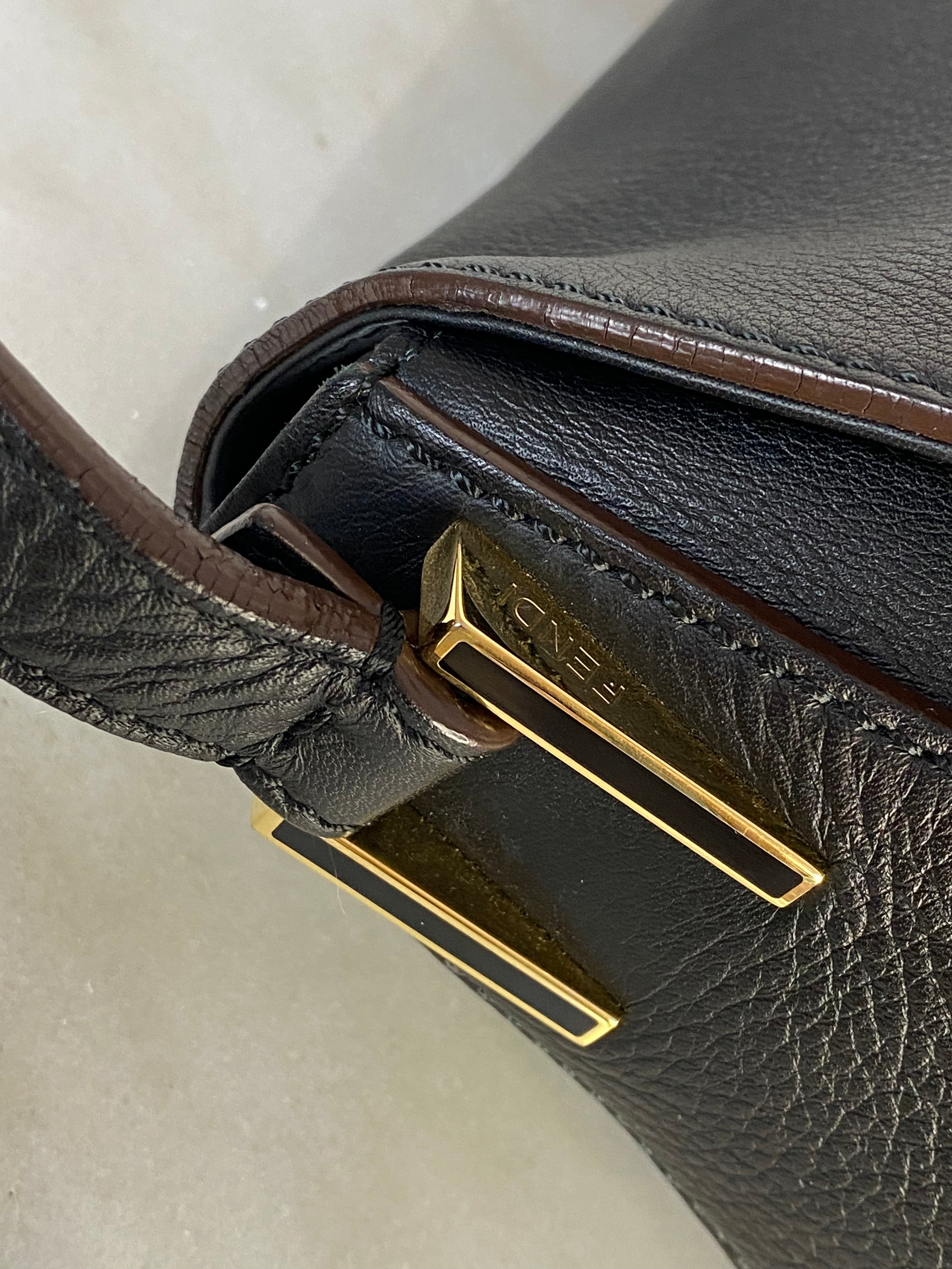 Fendi Black FF Lock Hobo Bag-handbag-Fendi-The Closet Egypt