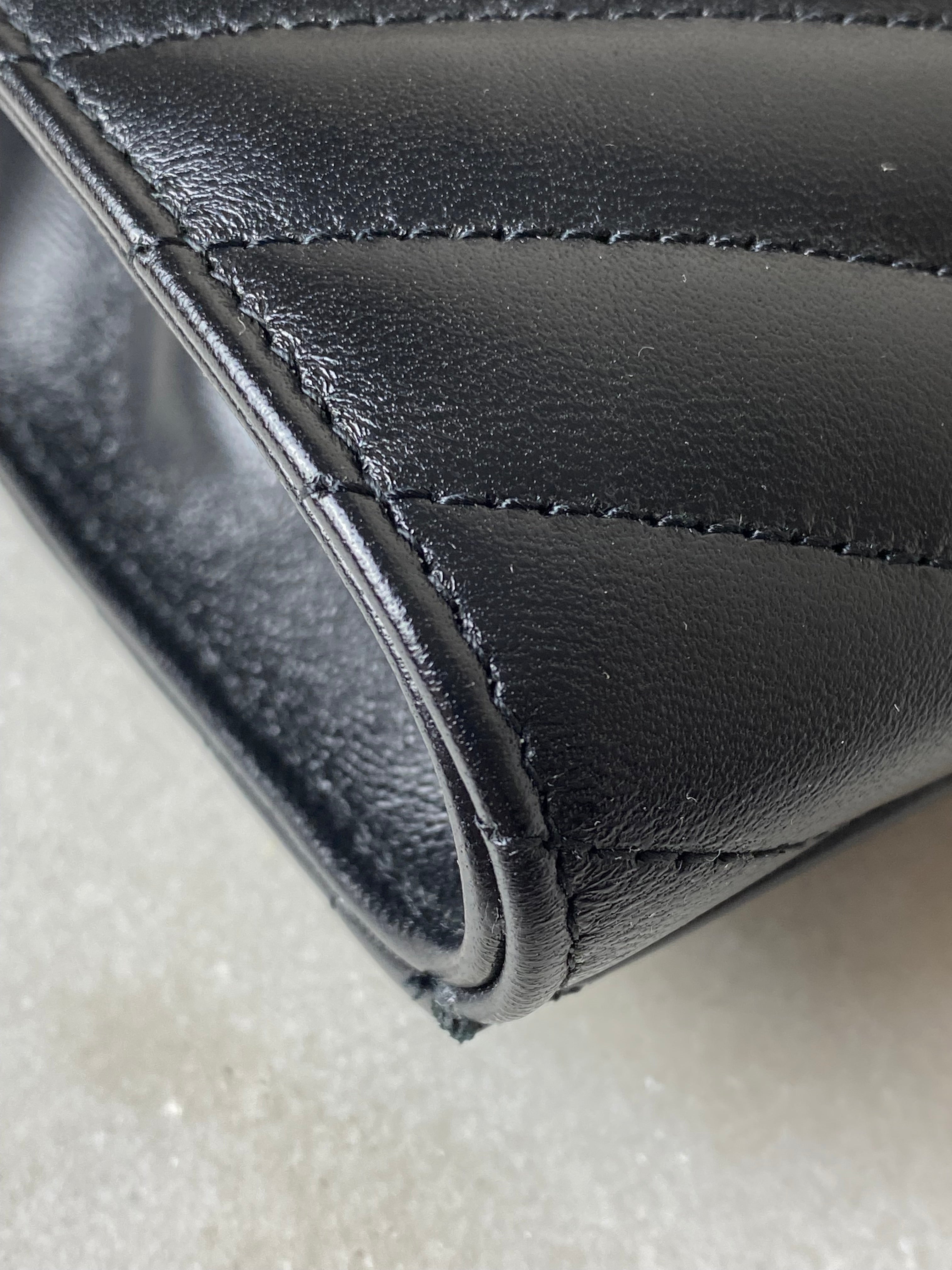 YSL Black Cassandre Matelasse Envelope Clutch-Clutch-YSL-The Closet Egypt