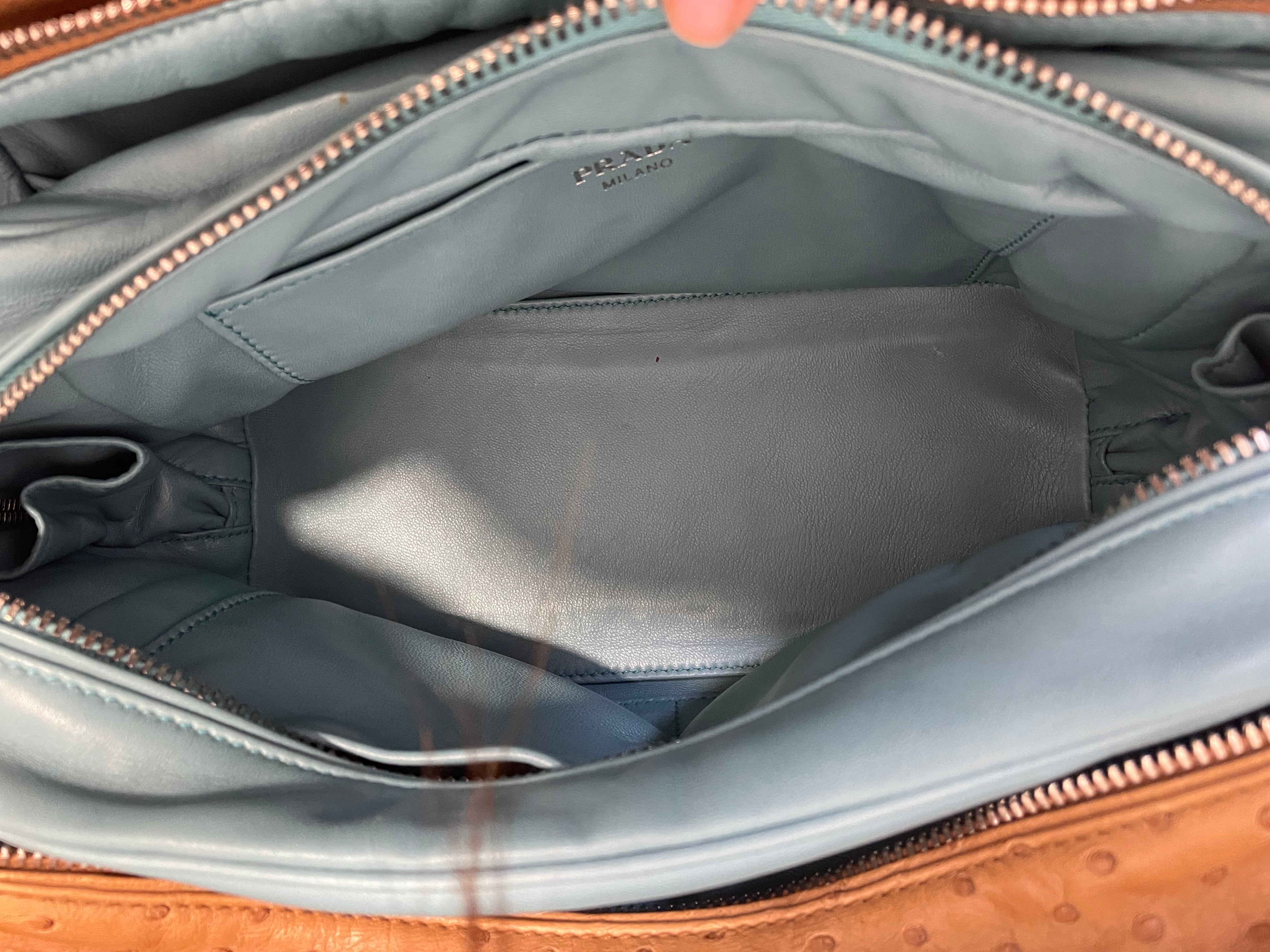 Prada Camel Ostrich Tote Bag-handbag-Prada-The Closet Egypt