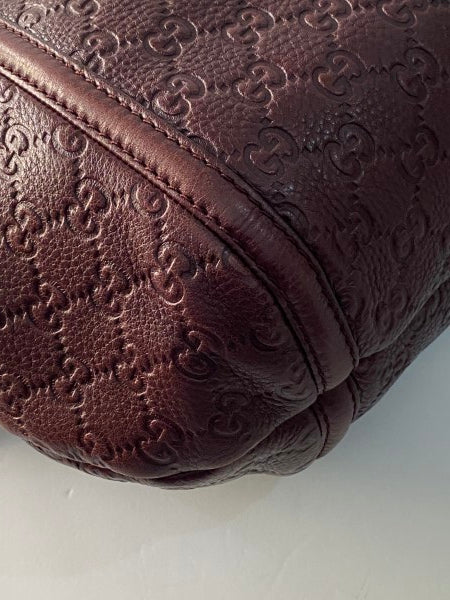 Gucci GG Burgundy Guccissima Hobo Bag-handbag-Gucci-The Closet Egypt