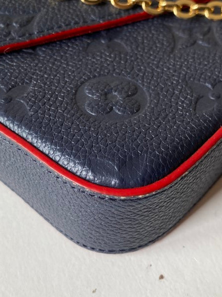 Louis Vuitton Navy Blue Monogram Empreinte Felicie Clutch-Clutch-Louis Vuitton-The Closet Egypt