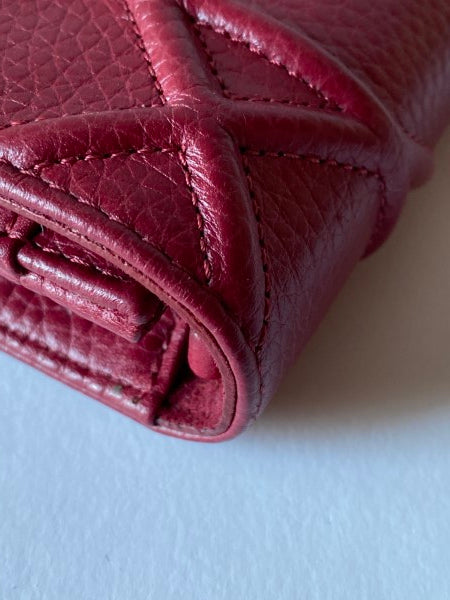 Christian Dior Burgundy Diorama Wallet on Chain-Wallet Chain-Christian Dior-The Closet Egypt