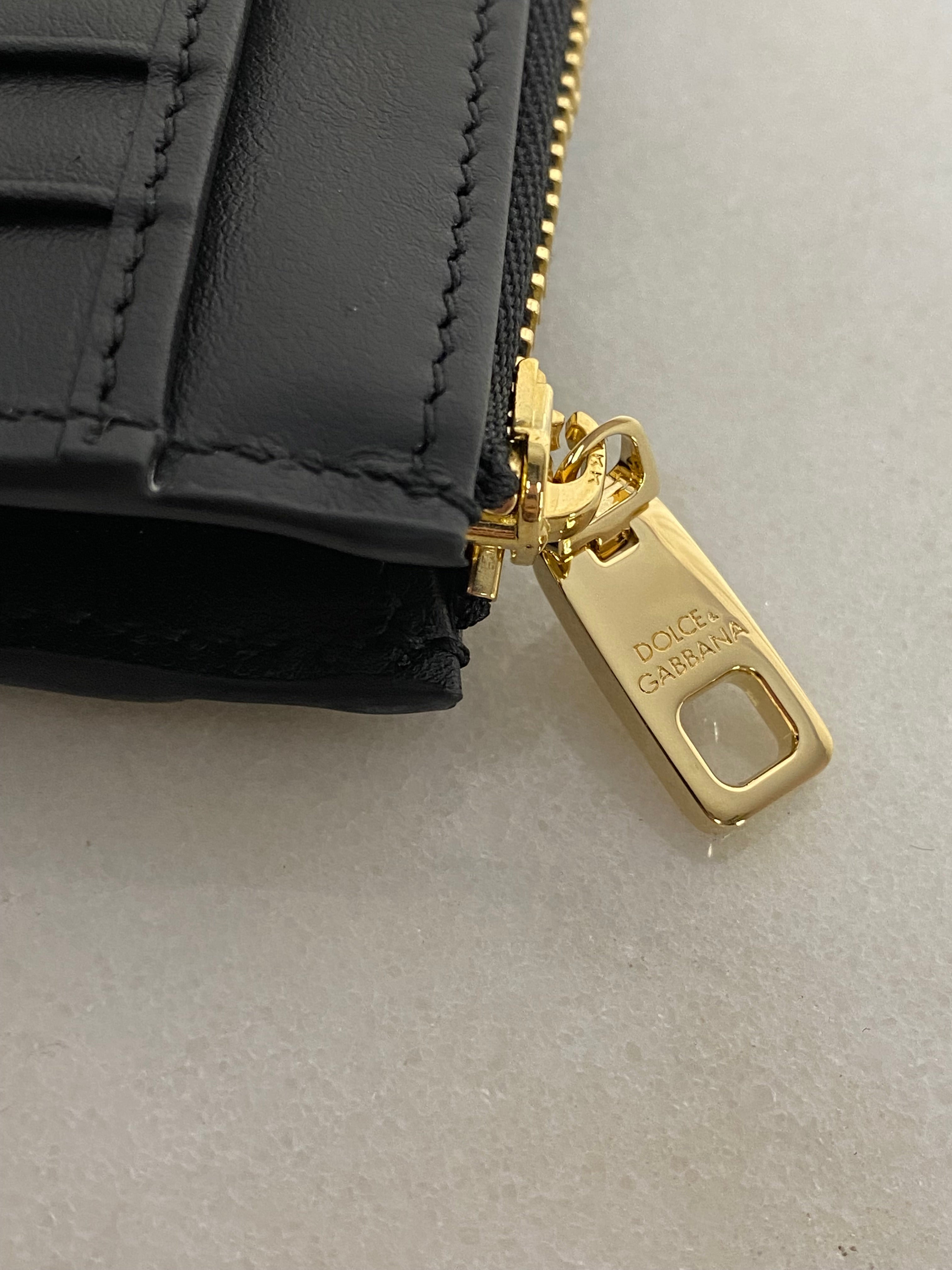 Dolce & Gabbana Black DG Small Zip Wallet-wallet-Dolce & Gabbana-The Closet Egypt