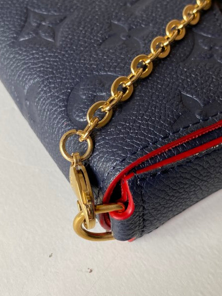 Louis Vuitton Navy Blue Monogram Empreinte Felicie Clutch-Clutch-Louis Vuitton-The Closet Egypt