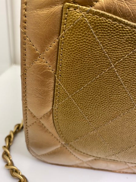 Chanel Metallic Gold Flap Bag-handbag-Chanel-The Closet Egypt