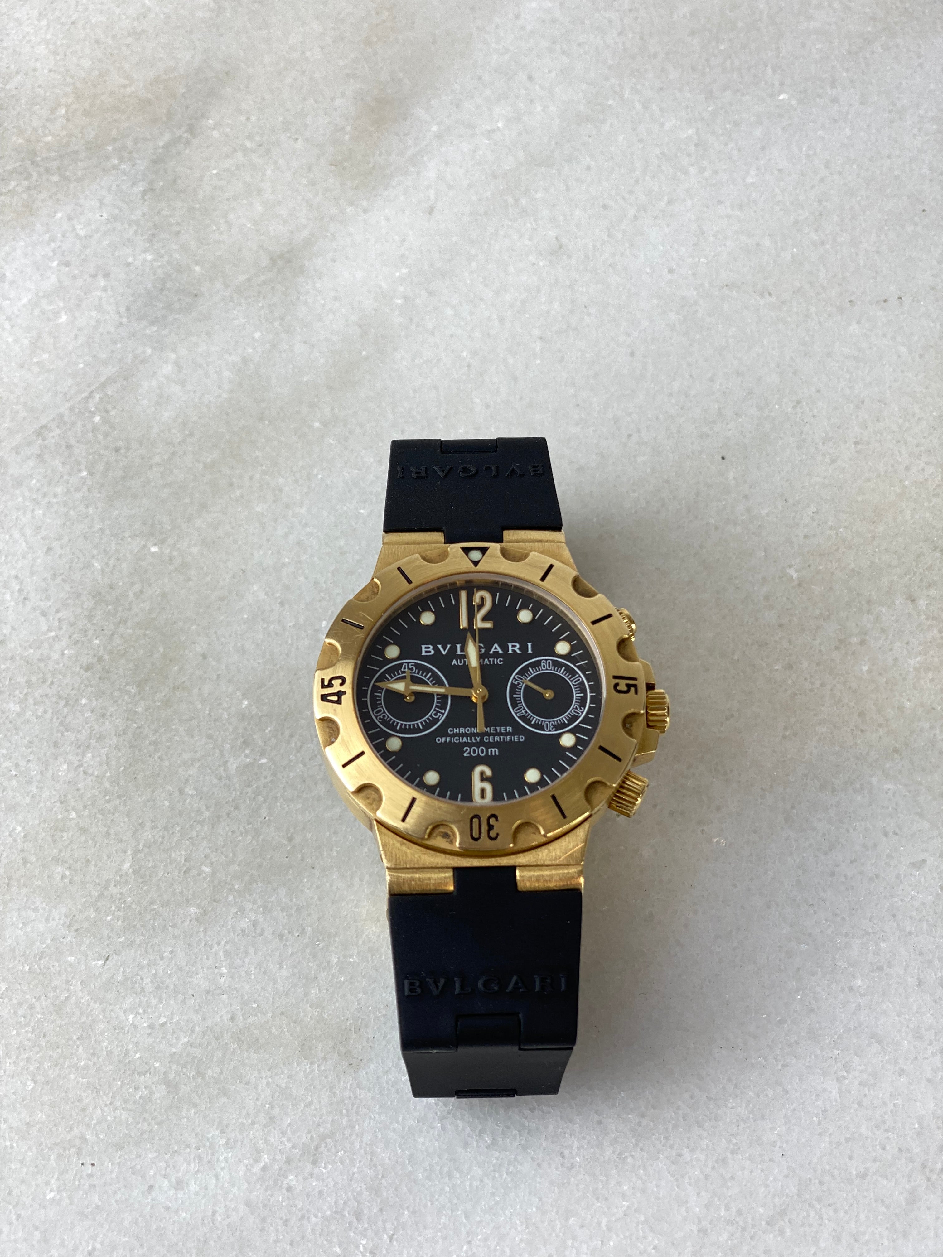 Bvlgari 18K Yellow Gold Diagono Watch-Watch-Bvlgari-The Closet Egypt
