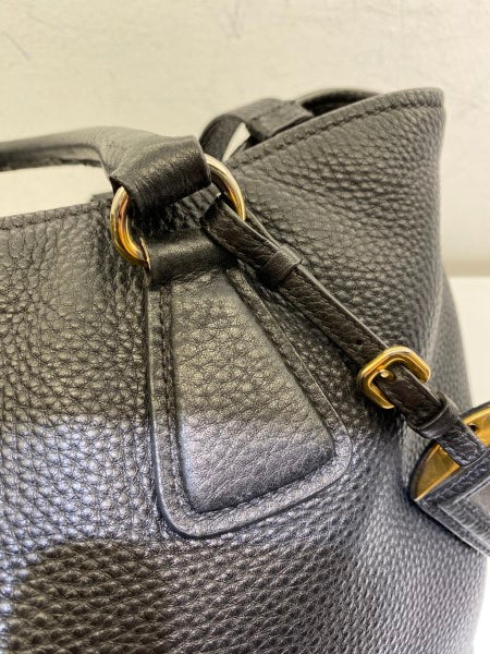 Prada Black Vitello Daino Tote Bag-handbag-Prada-The Closet Egypt