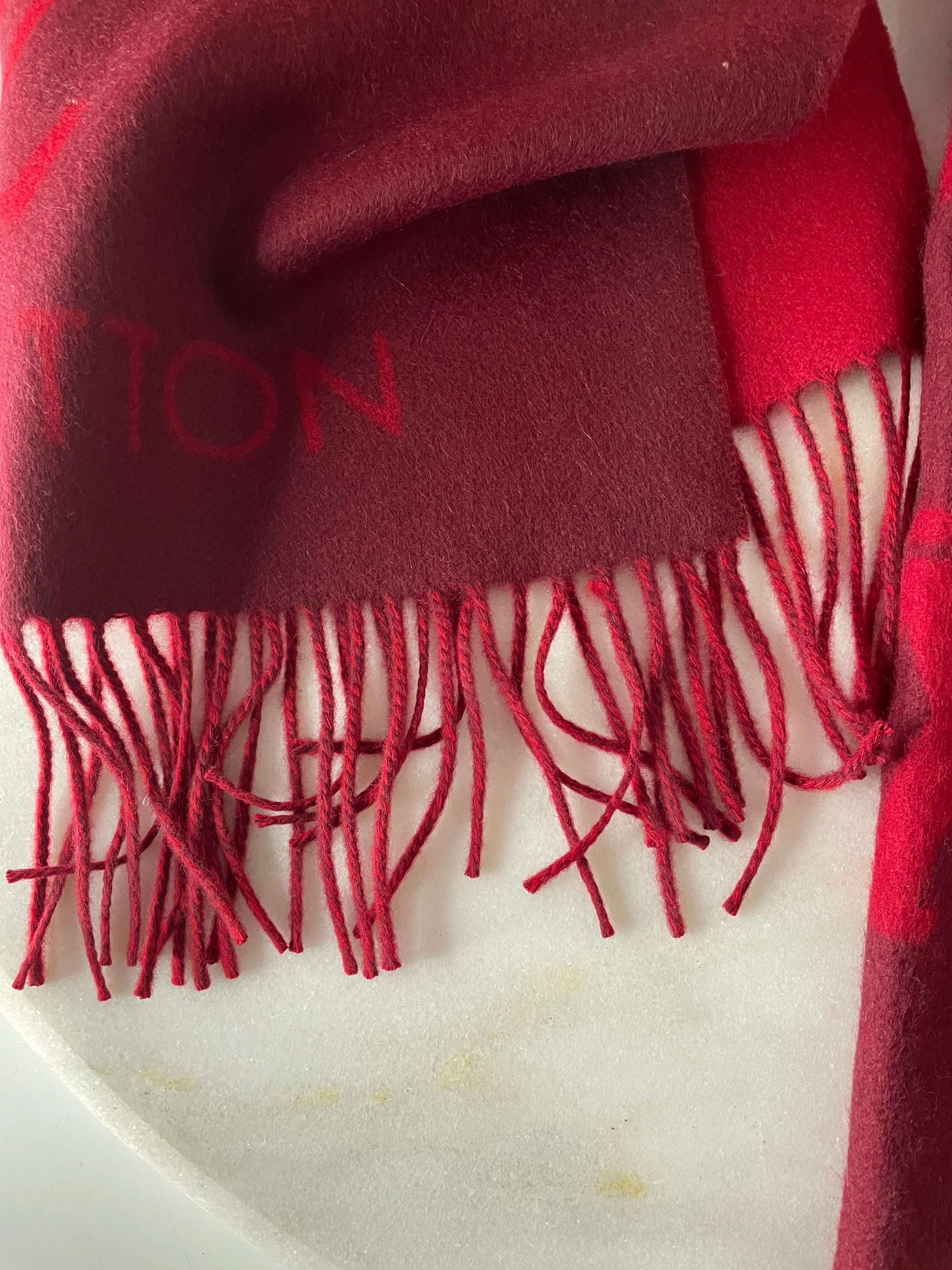 Louis Vuitton Rubis Monogram Reykjavik Scarf-Scarf-Louis Vuitton-The Closet Egypt