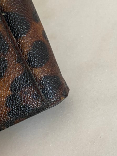 Dolce & Gabbana Dark Brown Leopard Print Flap Continental Wallet-wallet-Dolce & Gabbana-The Closet Egypt