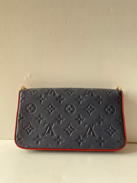 Louis Vuitton Navy Blue Monogram Empreinte Felicie Clutch-Clutch-Louis Vuitton-The Closet Egypt