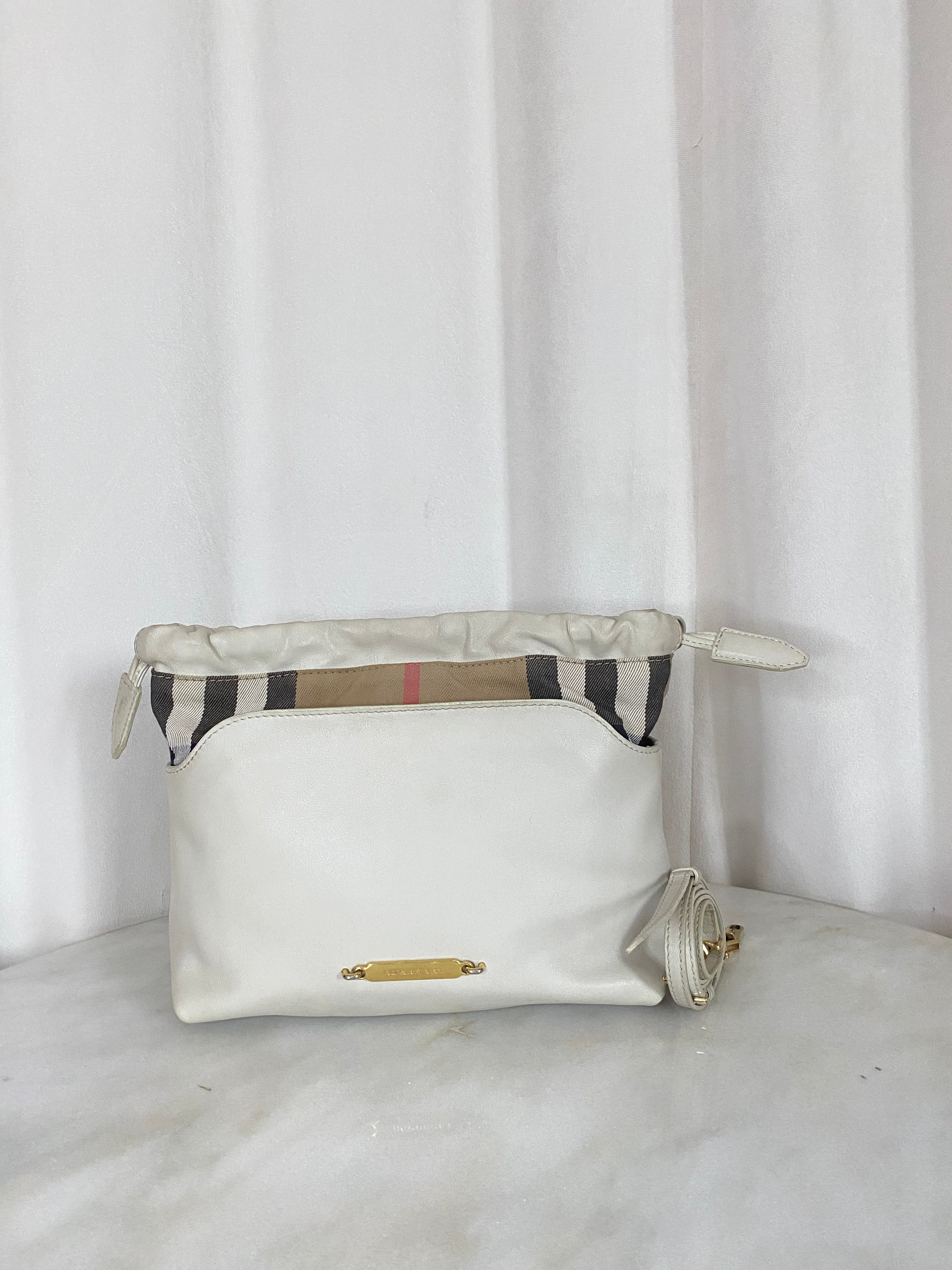 Burberry Beige Bridle House Check Little Crush Crossbody Bag