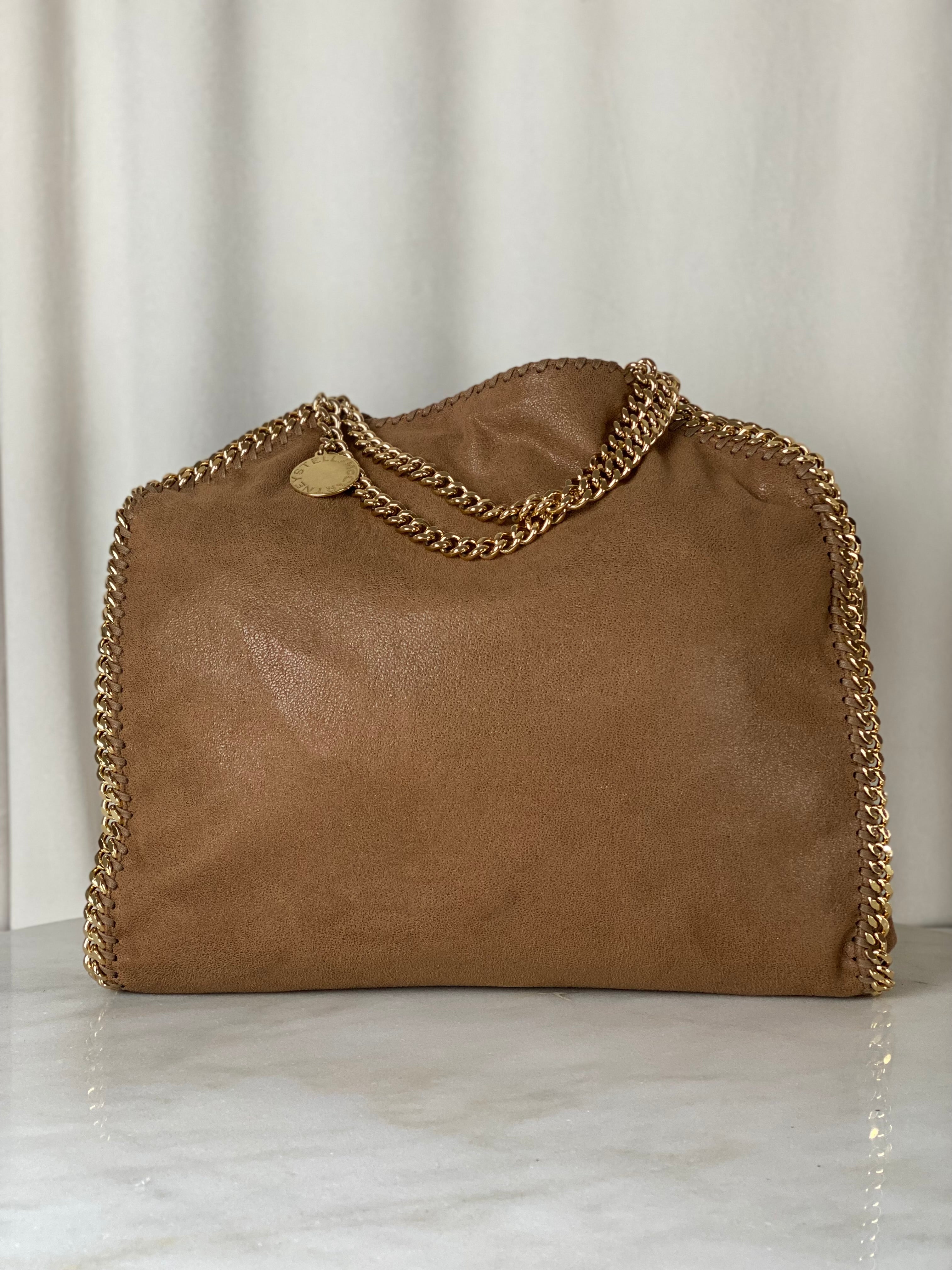 Stella Mccartney Camel Fold Over Falabella Foldable Bag-handbag-Stella Mccartney-The Closet Egypt
