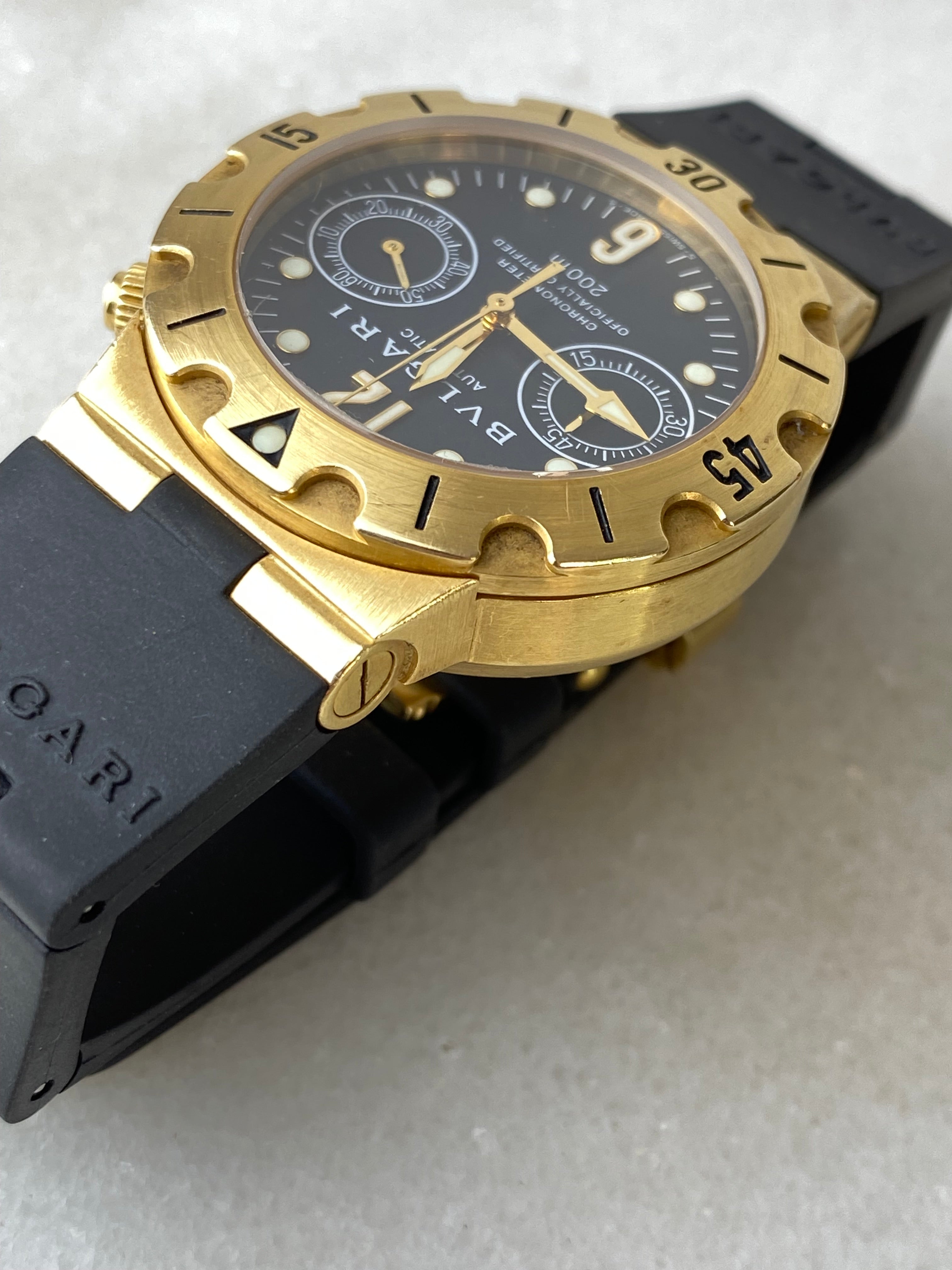 Bvlgari 18K Yellow Gold Diagono Watch-Watch-Bvlgari-The Closet Egypt