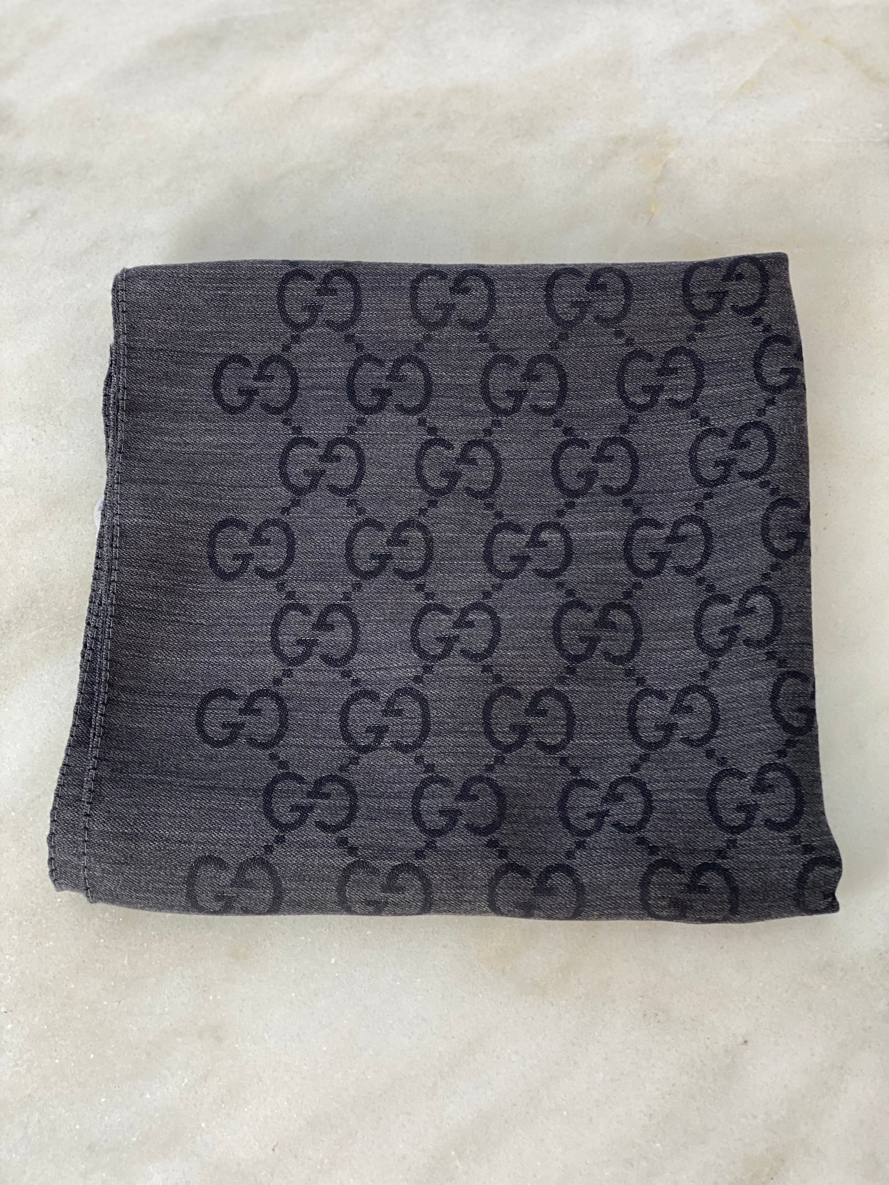 Gucci Black Wool Scarf-Scarf-Gucci-The Closet Egypt