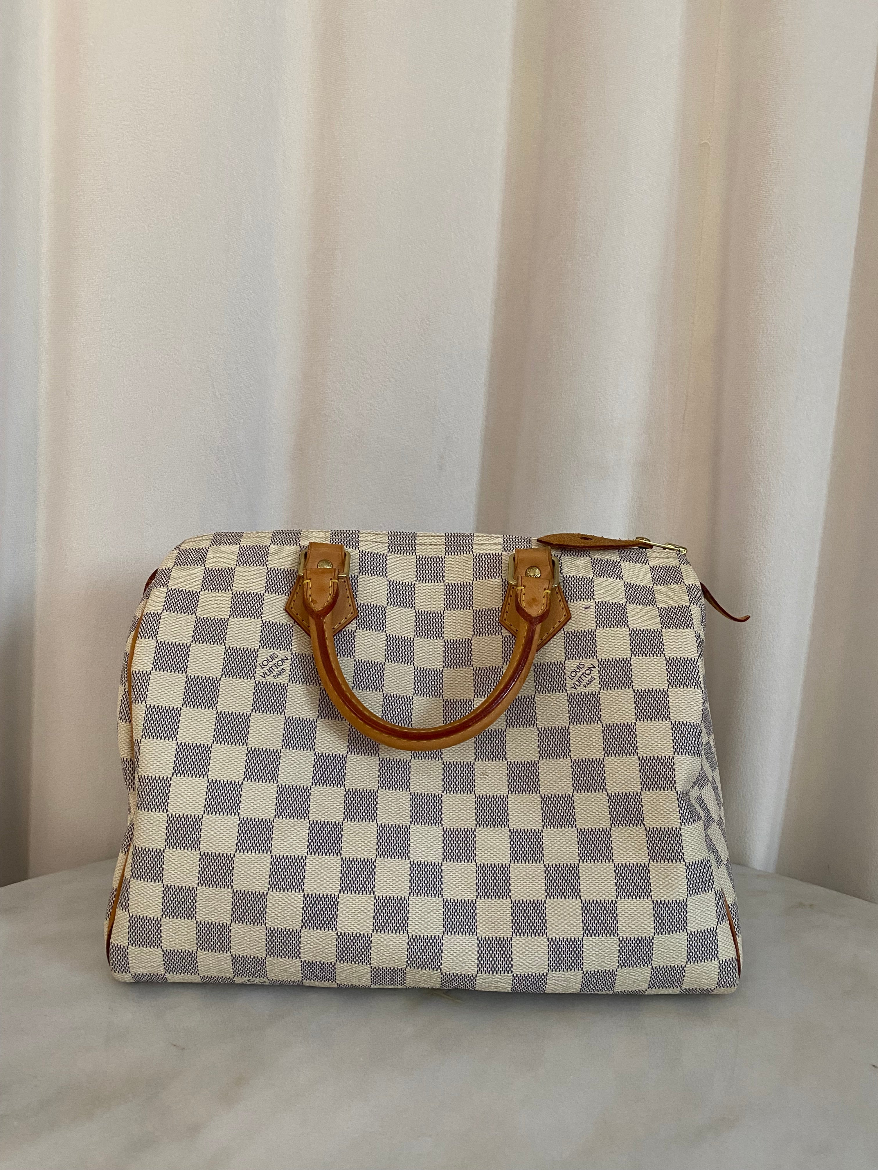 Louis Vuitton Damier Azur Speedy 30 Bag-handbag-Louis Vuitton-The Closet Egypt