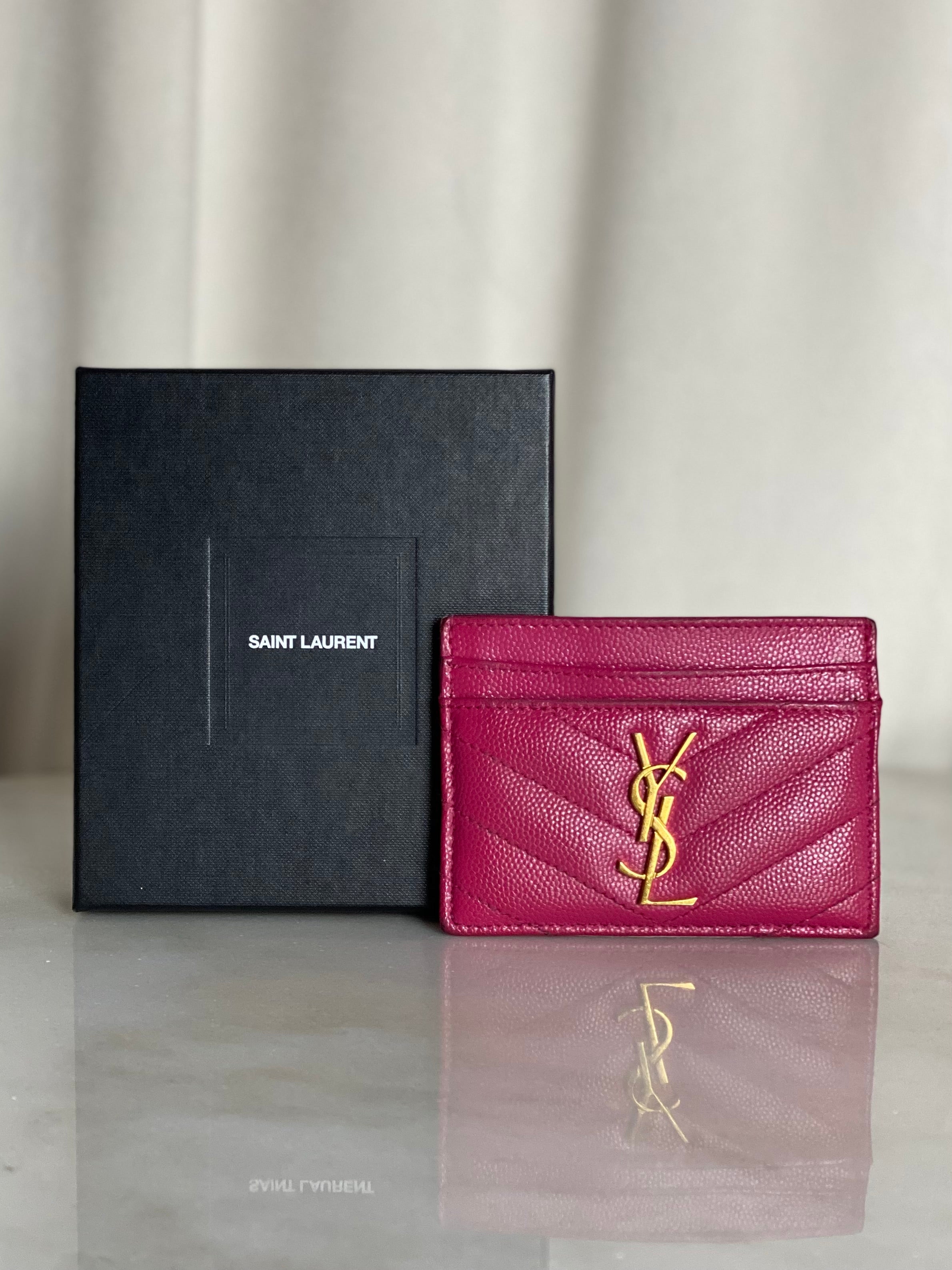 YSL Hot Pink Card Holder-Card Holder-YSL-The Closet Egypt