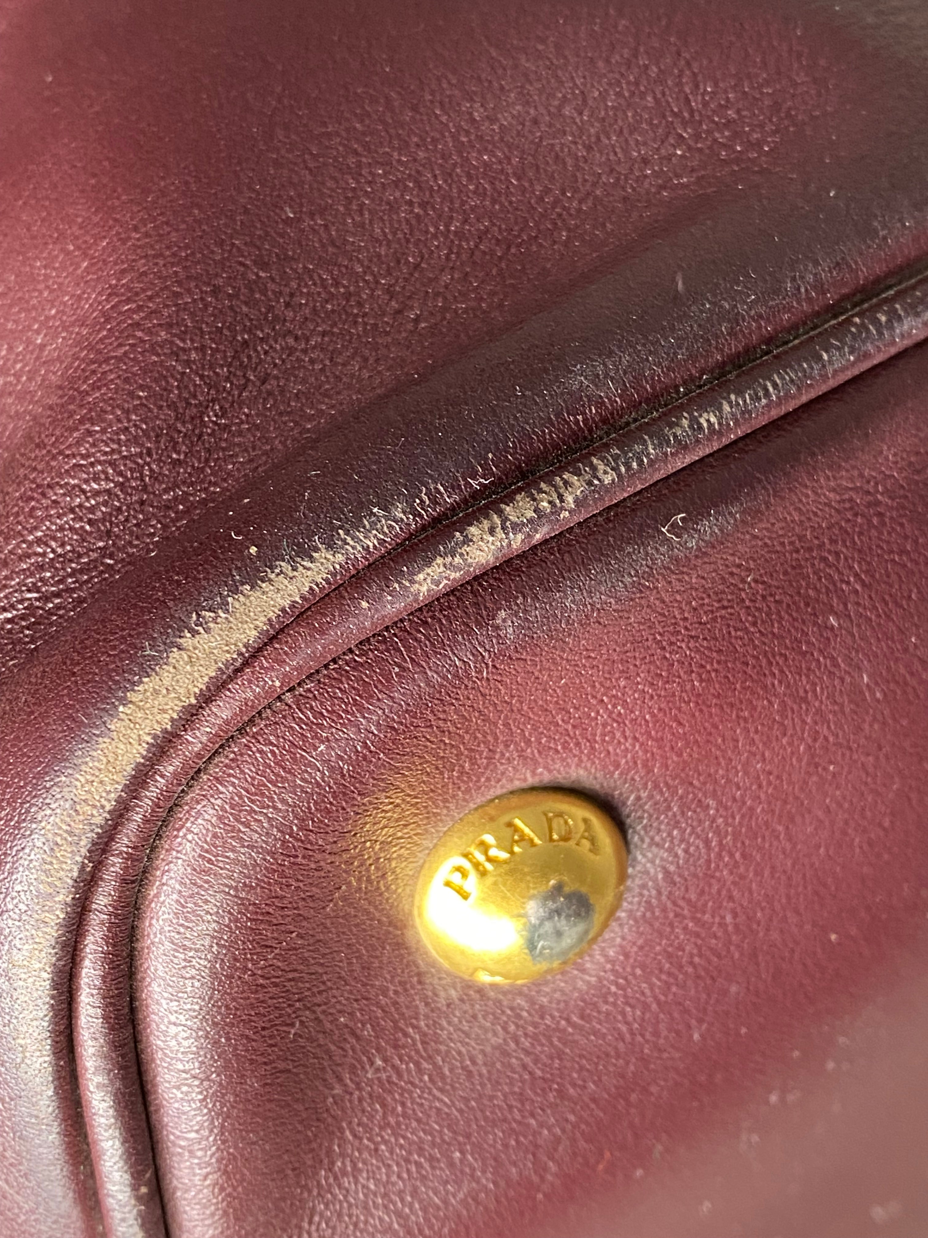 Prada Burgundy Tote Bag