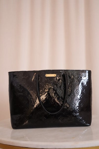 Louis Vuitton Black Vernis Wilshire MM Top Handle Bag-handbag-Louis Vuitton-The Closet Egypt