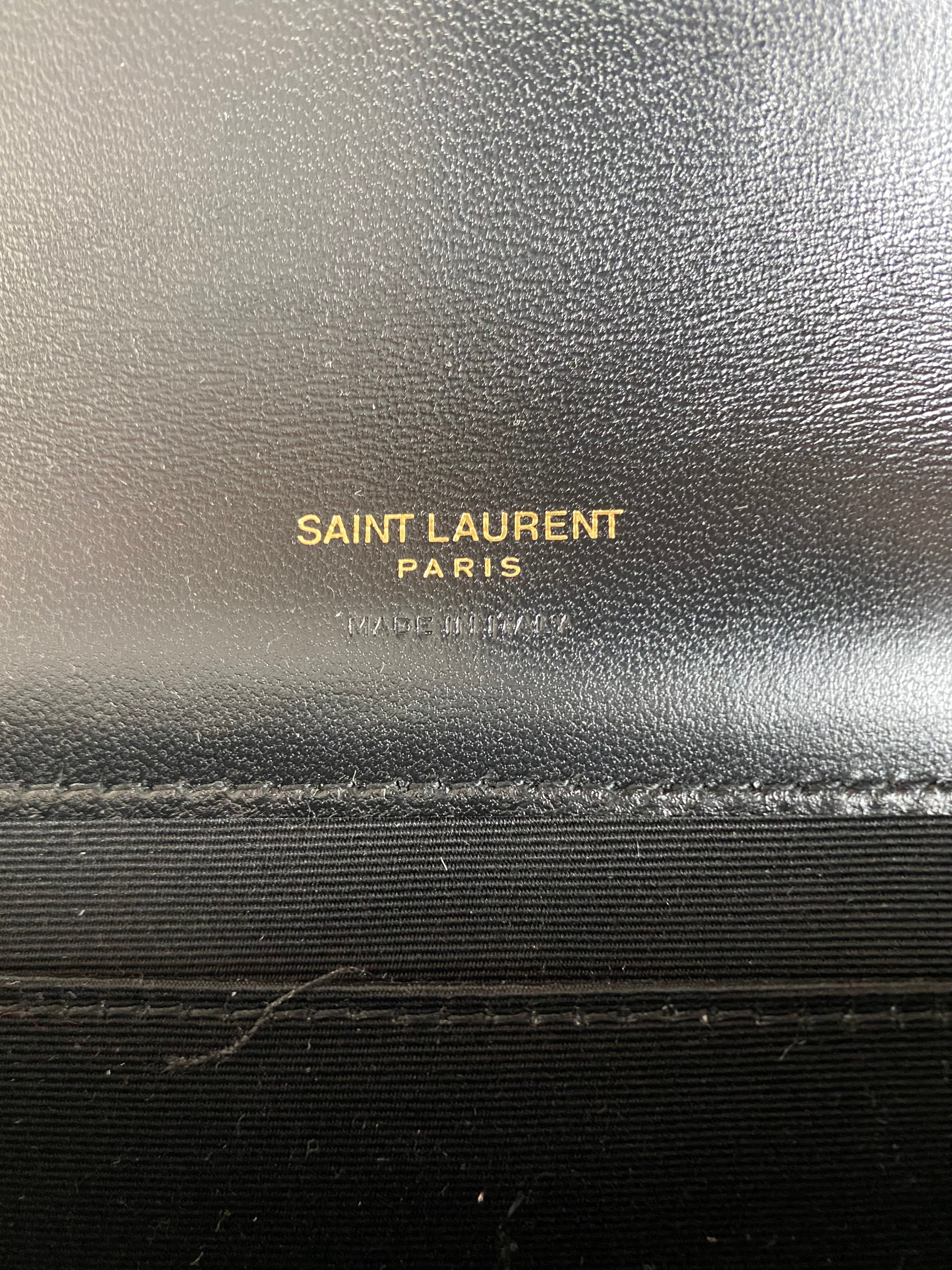 YSL Black Cassandre Matelasse Envelope Clutch-Clutch-YSL-The Closet Egypt