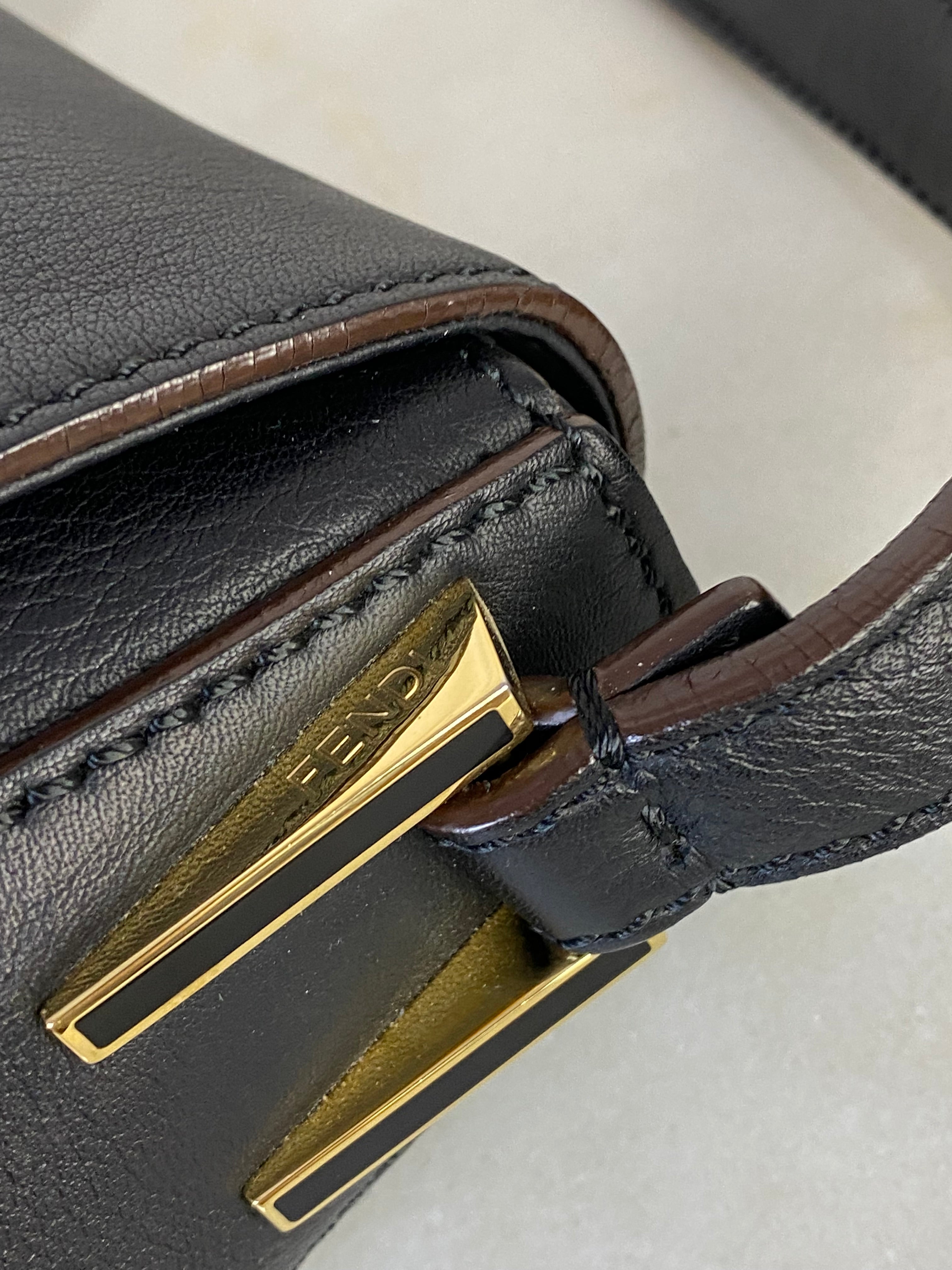 Fendi Black FF Lock Hobo Bag-handbag-Fendi-The Closet Egypt