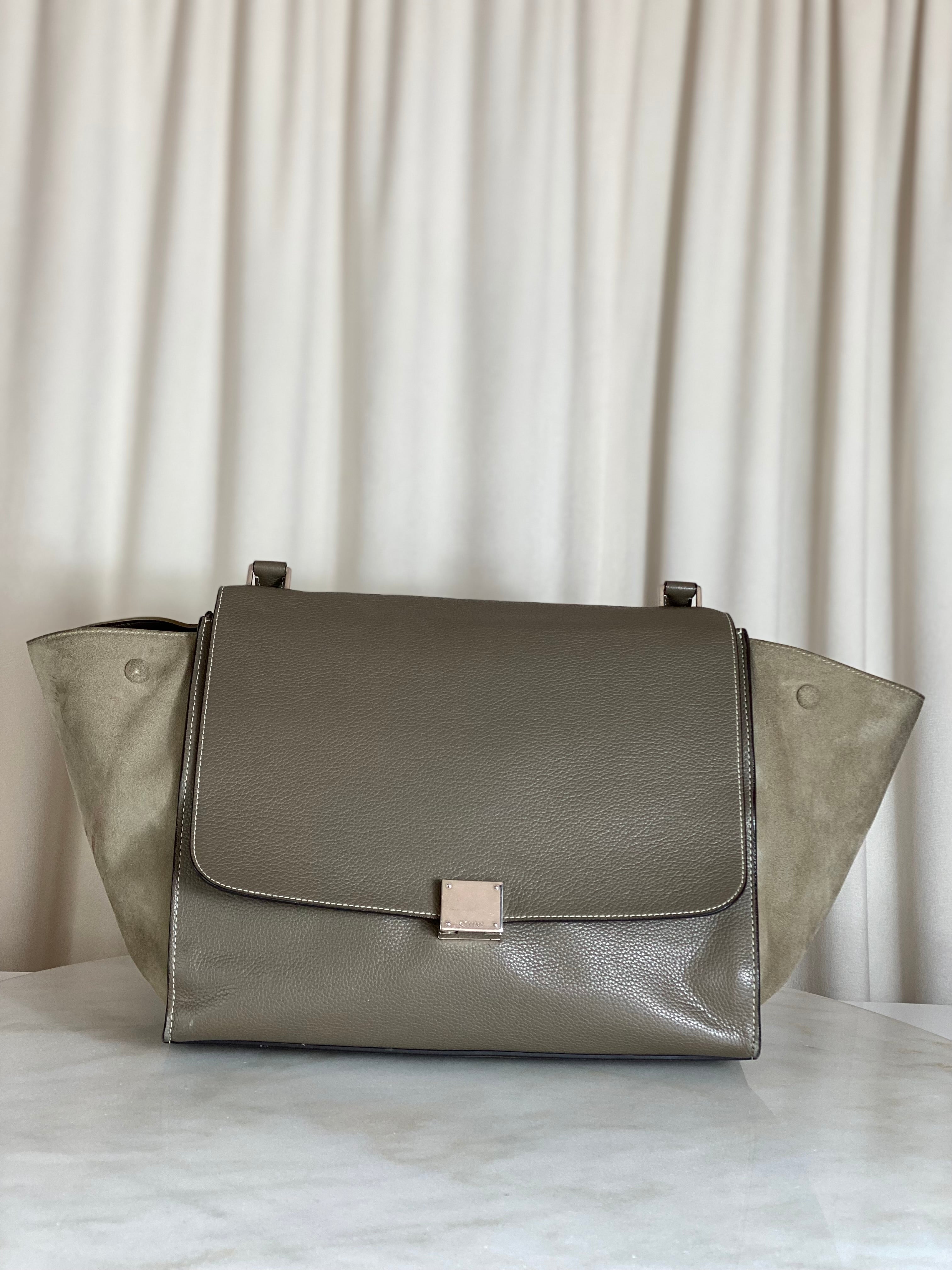 Celine Camel Trapeze Top Handle Large Bag