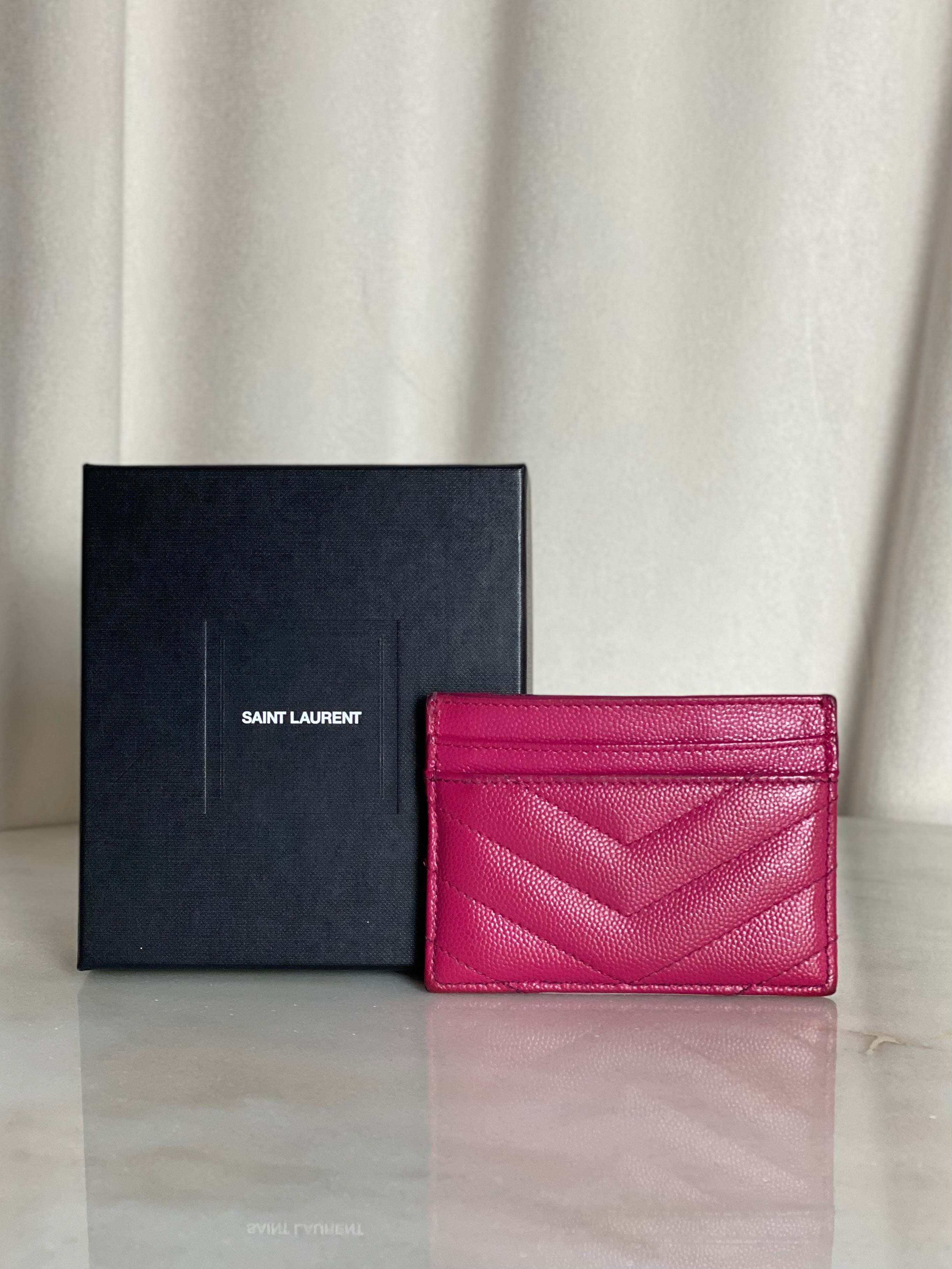 YSL Hot Pink Card Holder-Card Holder-YSL-The Closet Egypt